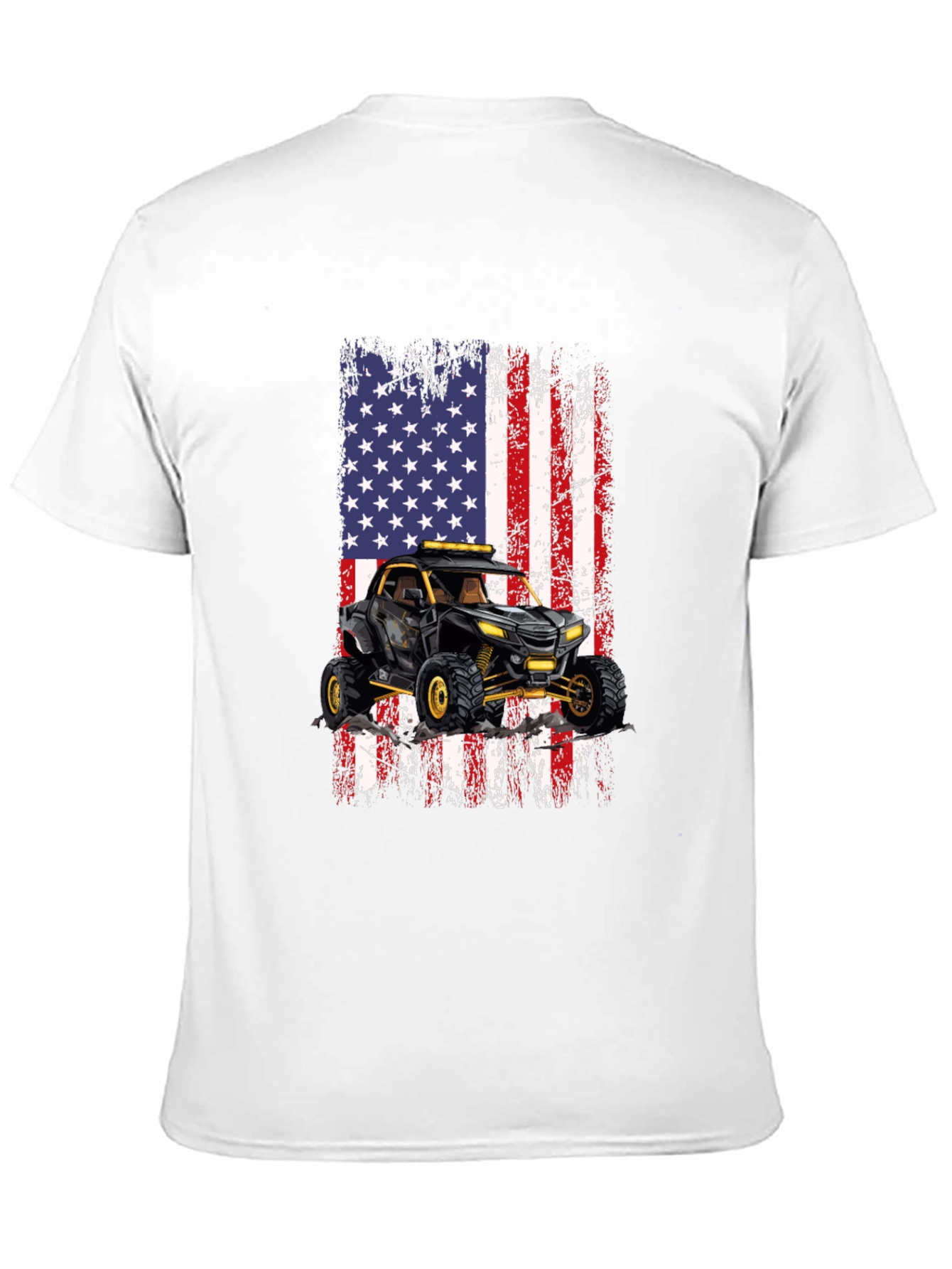 American Flag ATV Black T-Shirt