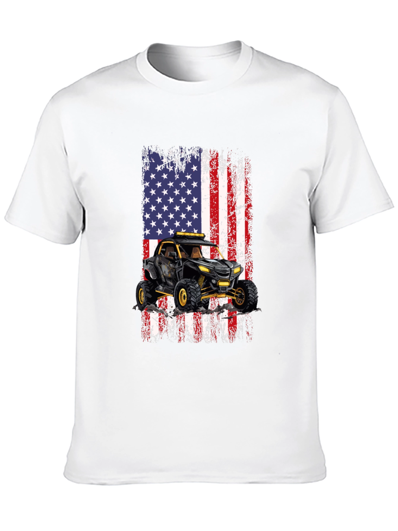 American Flag ATV Black T-Shirt