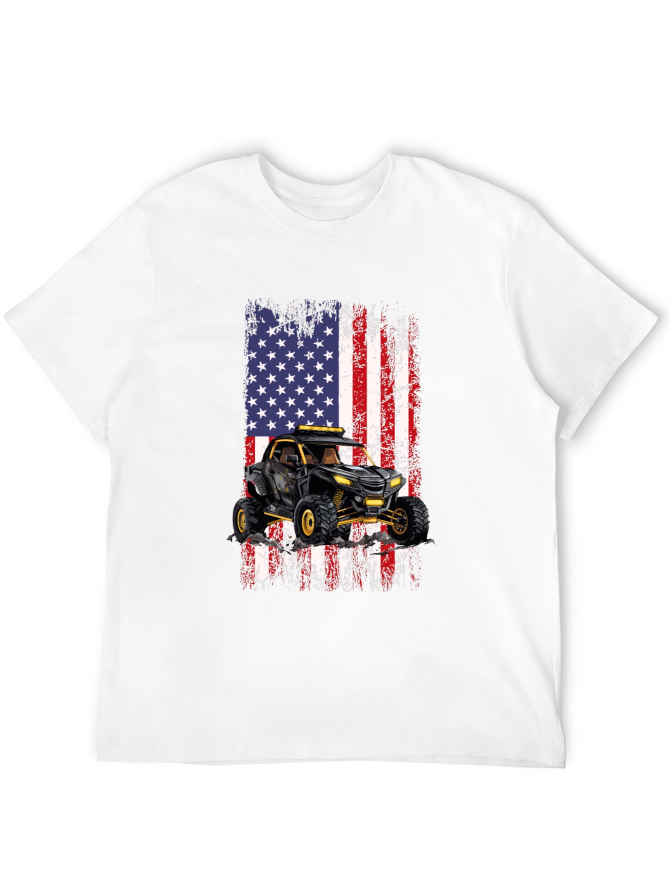 American Flag ATV Black T-Shirt