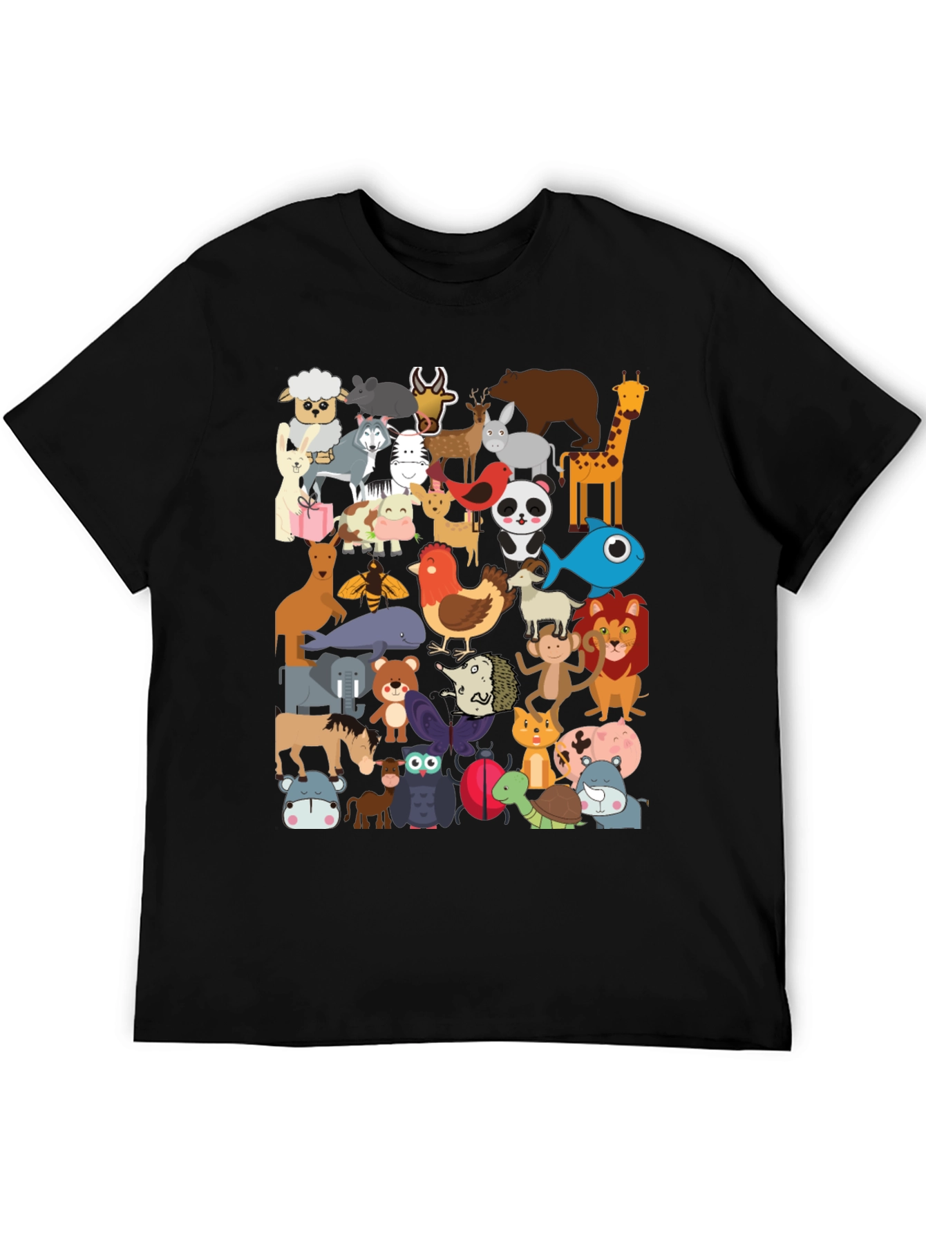 Animal Kingdom Tee - Fun Cartoon Design