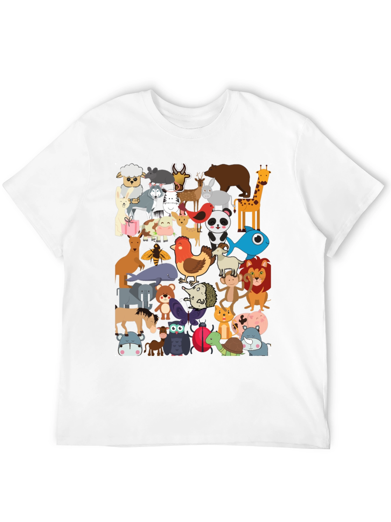 Animal Kingdom Tee - Fun Cartoon Design