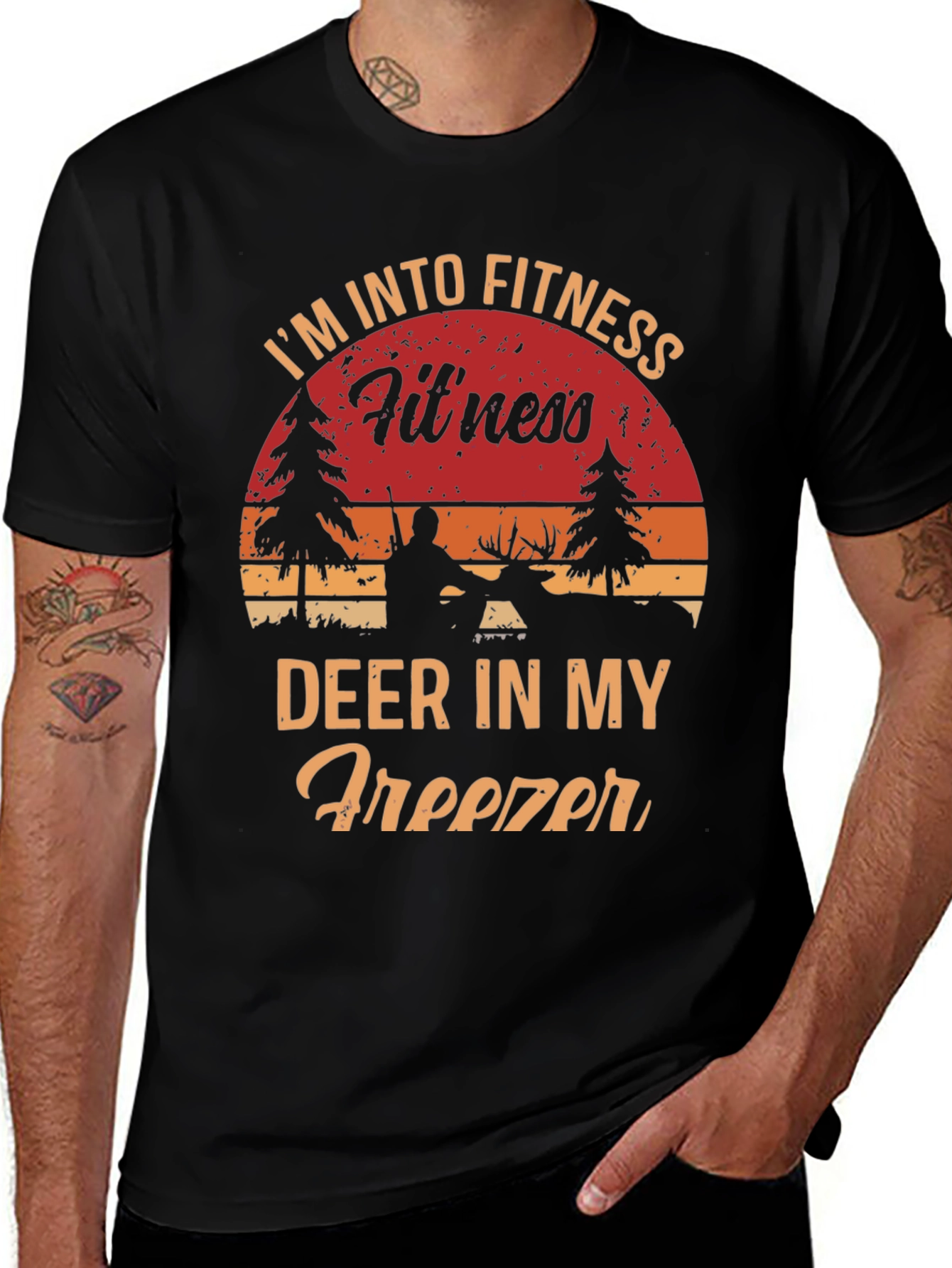 Funny Hunting T-Shirt: Fitness Deer Freezer Tee