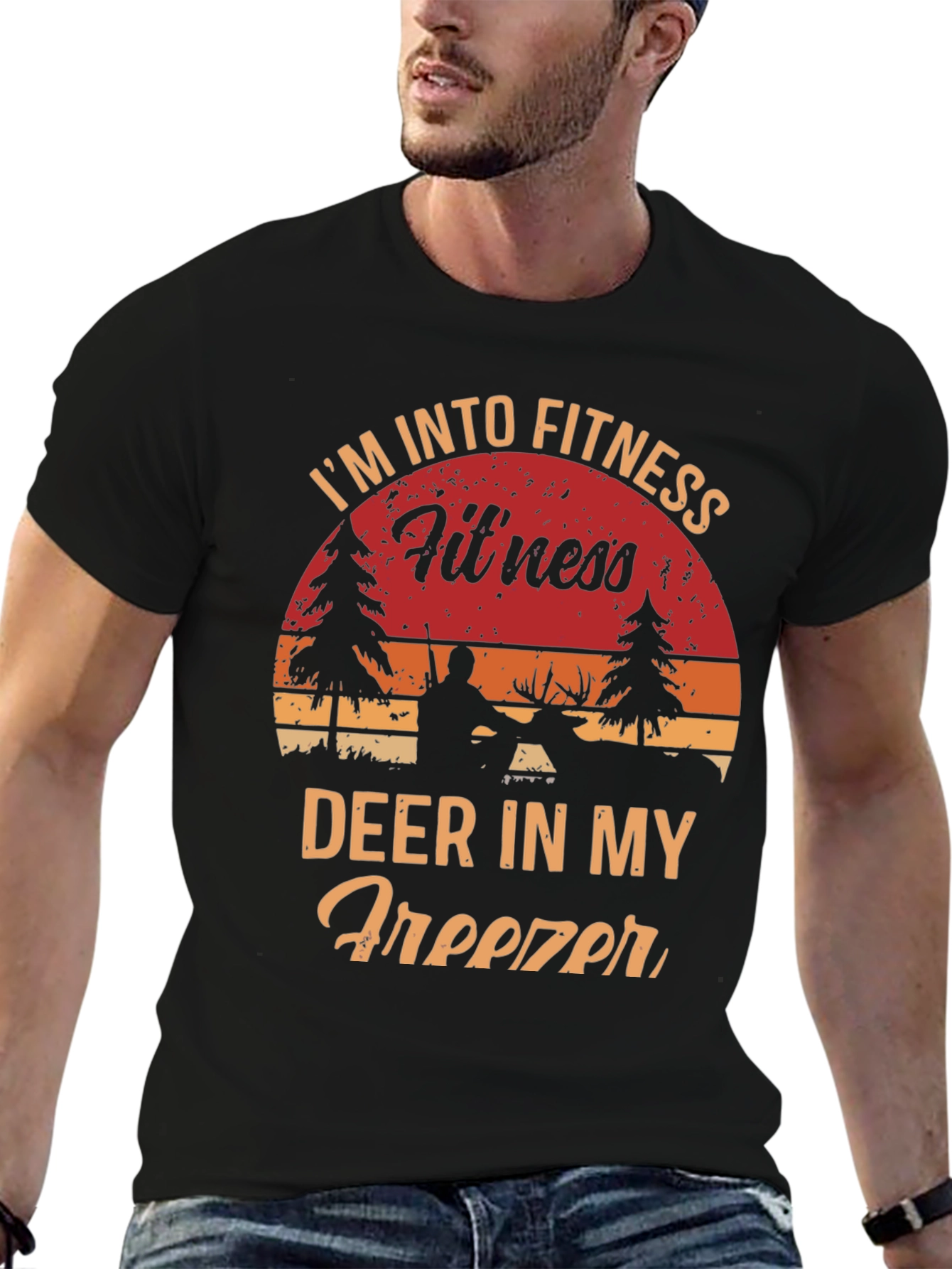 Funny Hunting T-Shirt: Fitness Deer Freezer Tee