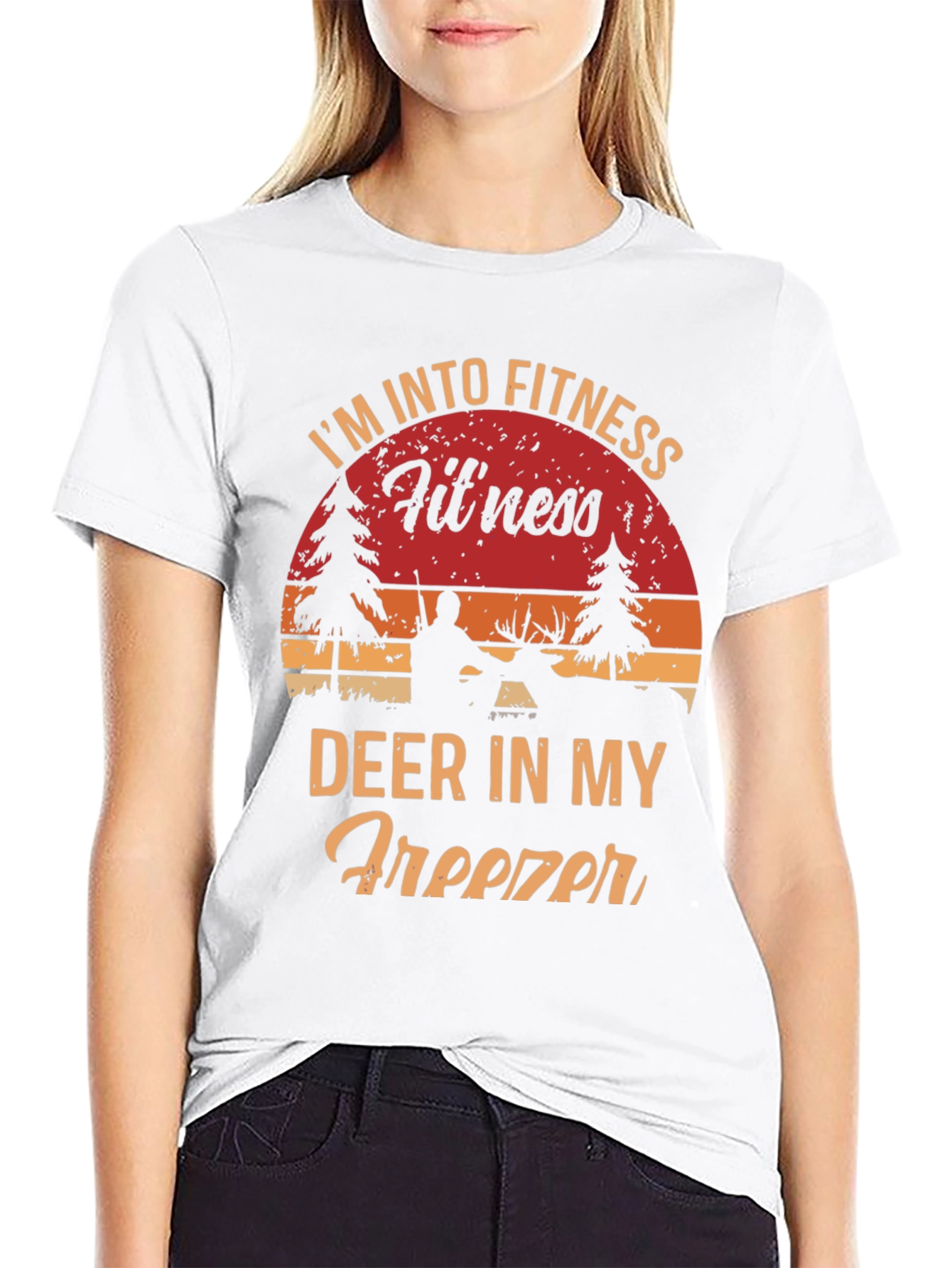Funny Hunting T-Shirt: Fitness Deer Freezer Tee