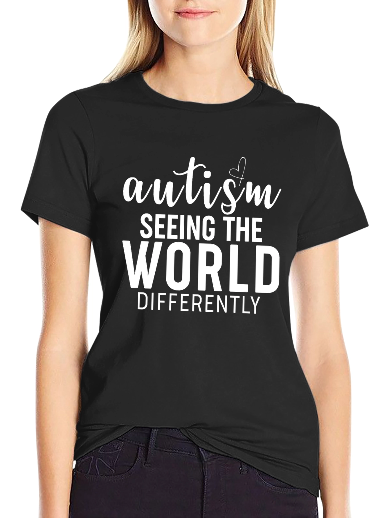 Autism Seeing the World Differently Black T-Shirt