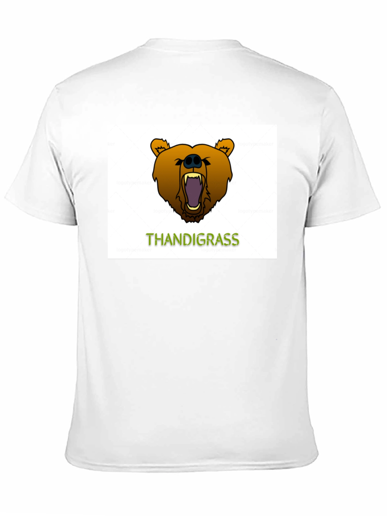 Thandigrass Bear Graphic Black T-Shirt