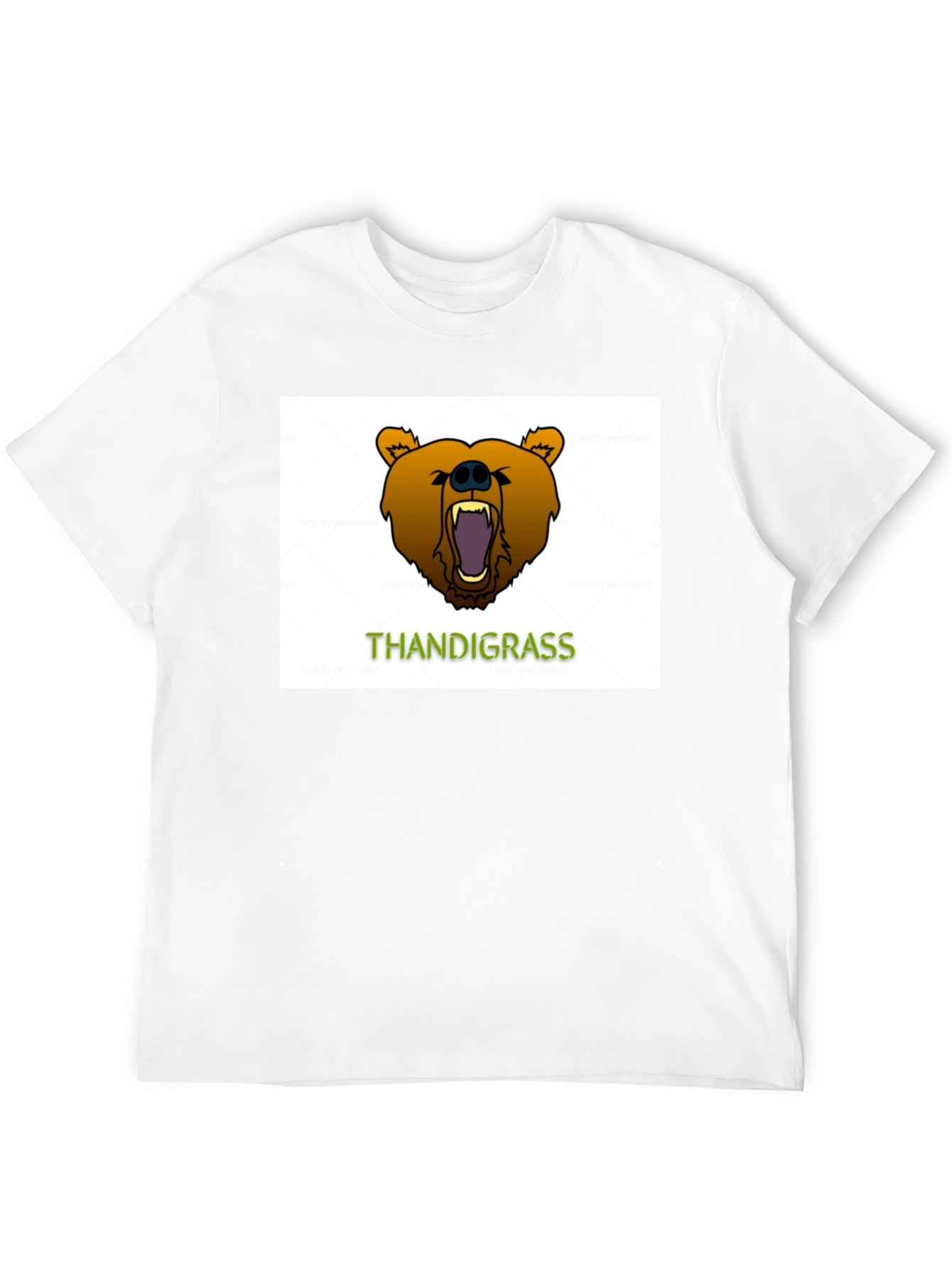Thandigrass Bear Graphic Black T-Shirt