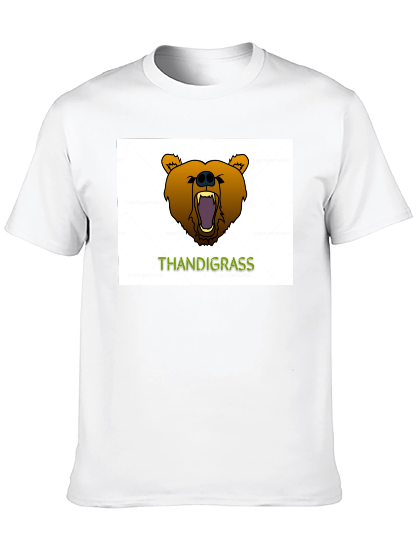 Thandigrass Bear Graphic Black T-Shirt