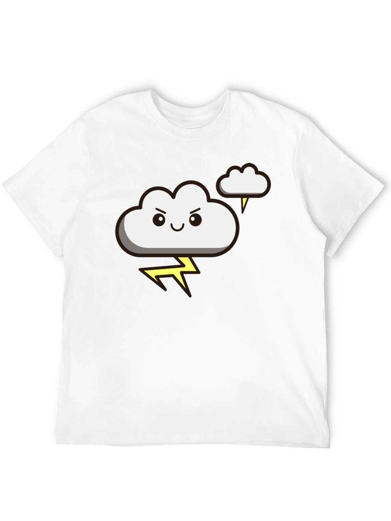 Storm Cloud Graphic T-Shirt - Black Cotton Tee