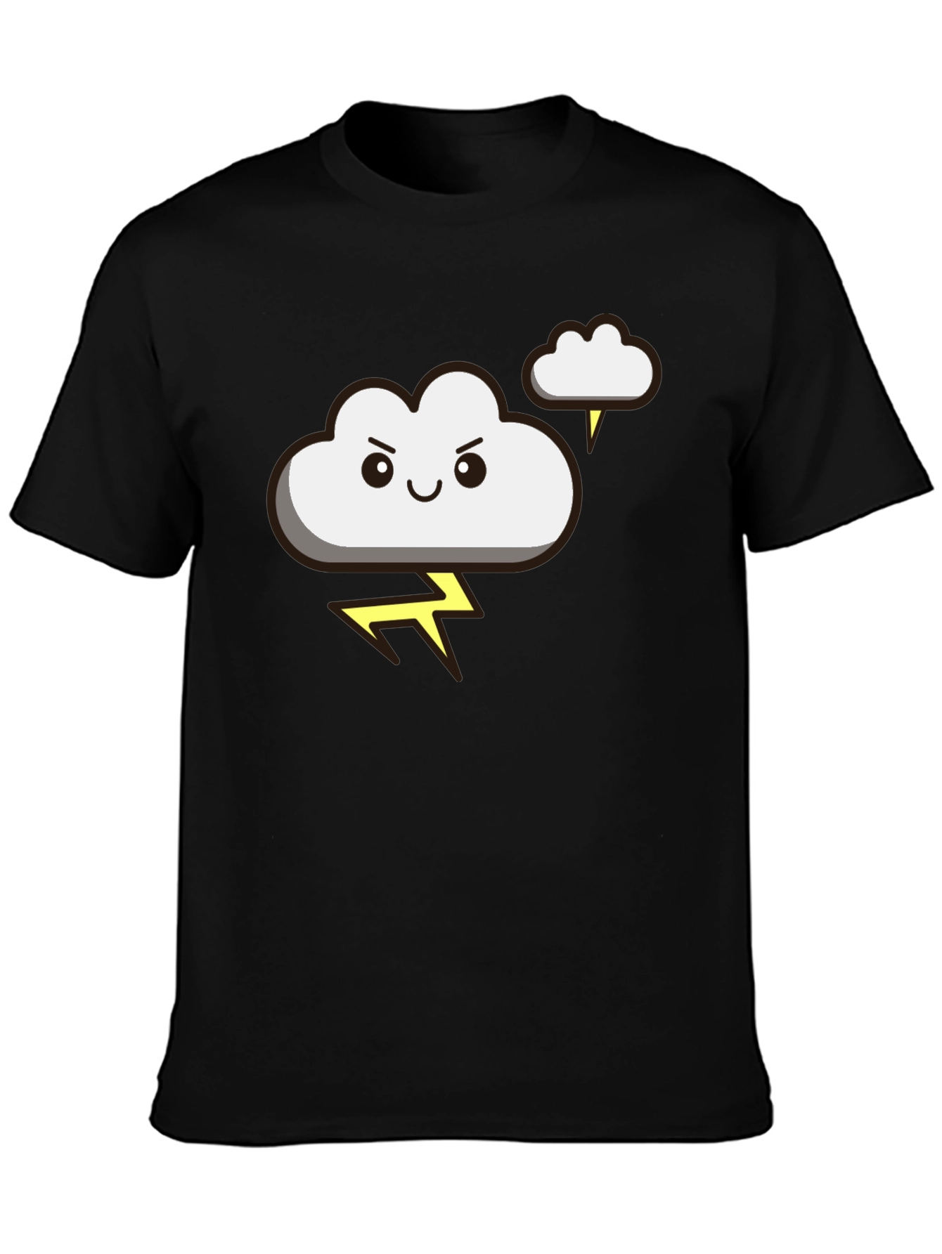 Storm Cloud Graphic T-Shirt - Black Cotton Tee