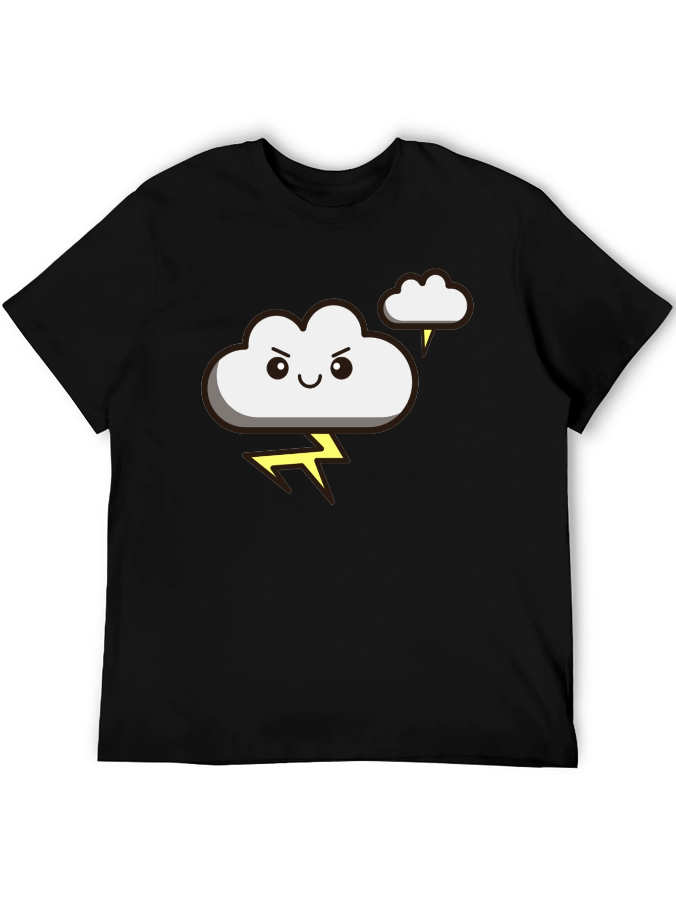 Storm Cloud Graphic T-Shirt - Black Cotton Tee
