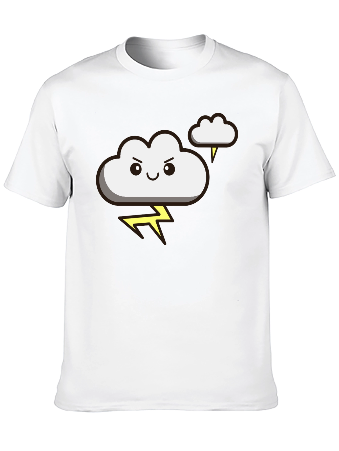 Storm Cloud Graphic T-Shirt - Black Cotton Tee