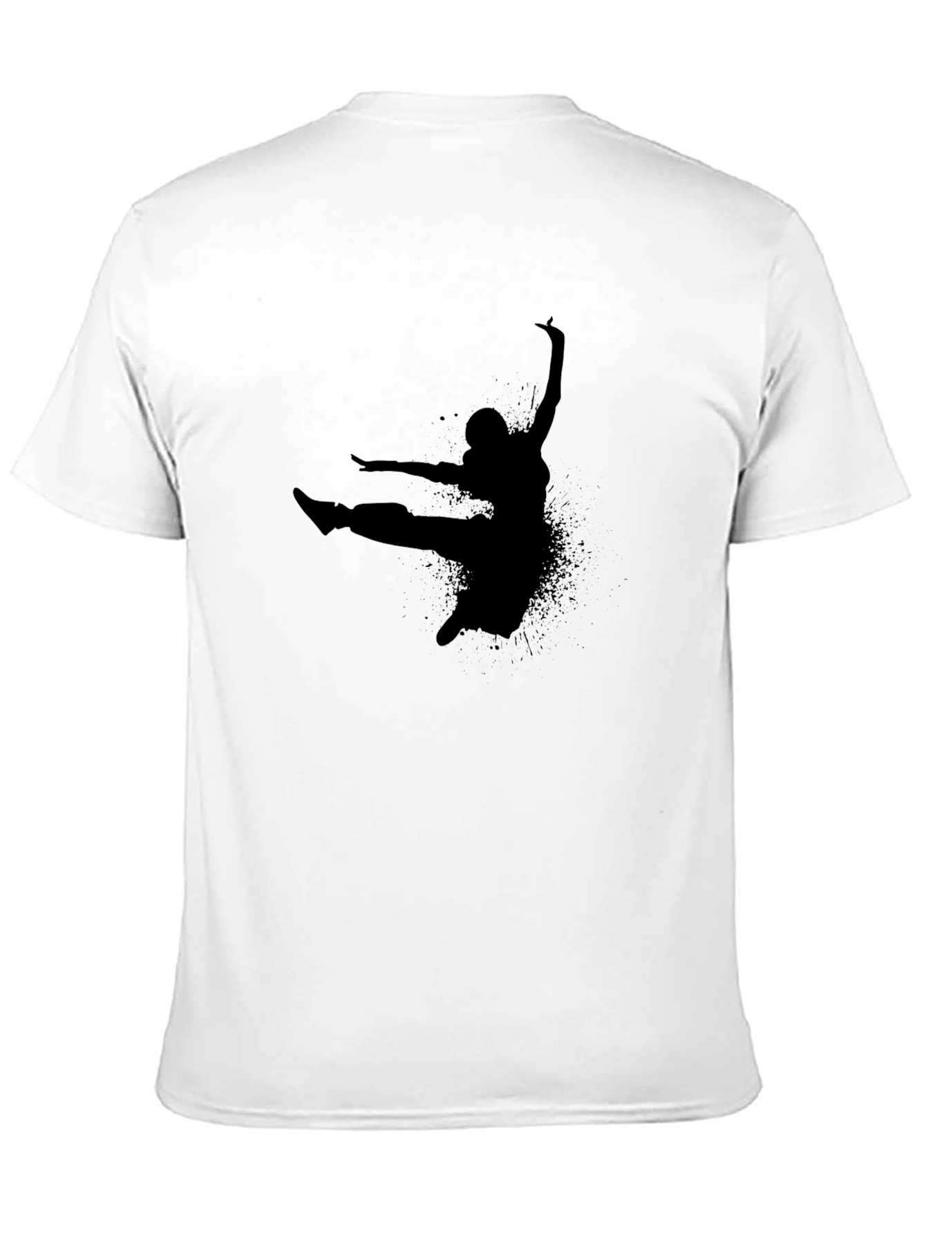 Black T-Shirt with Dancer Silhouette Graphic