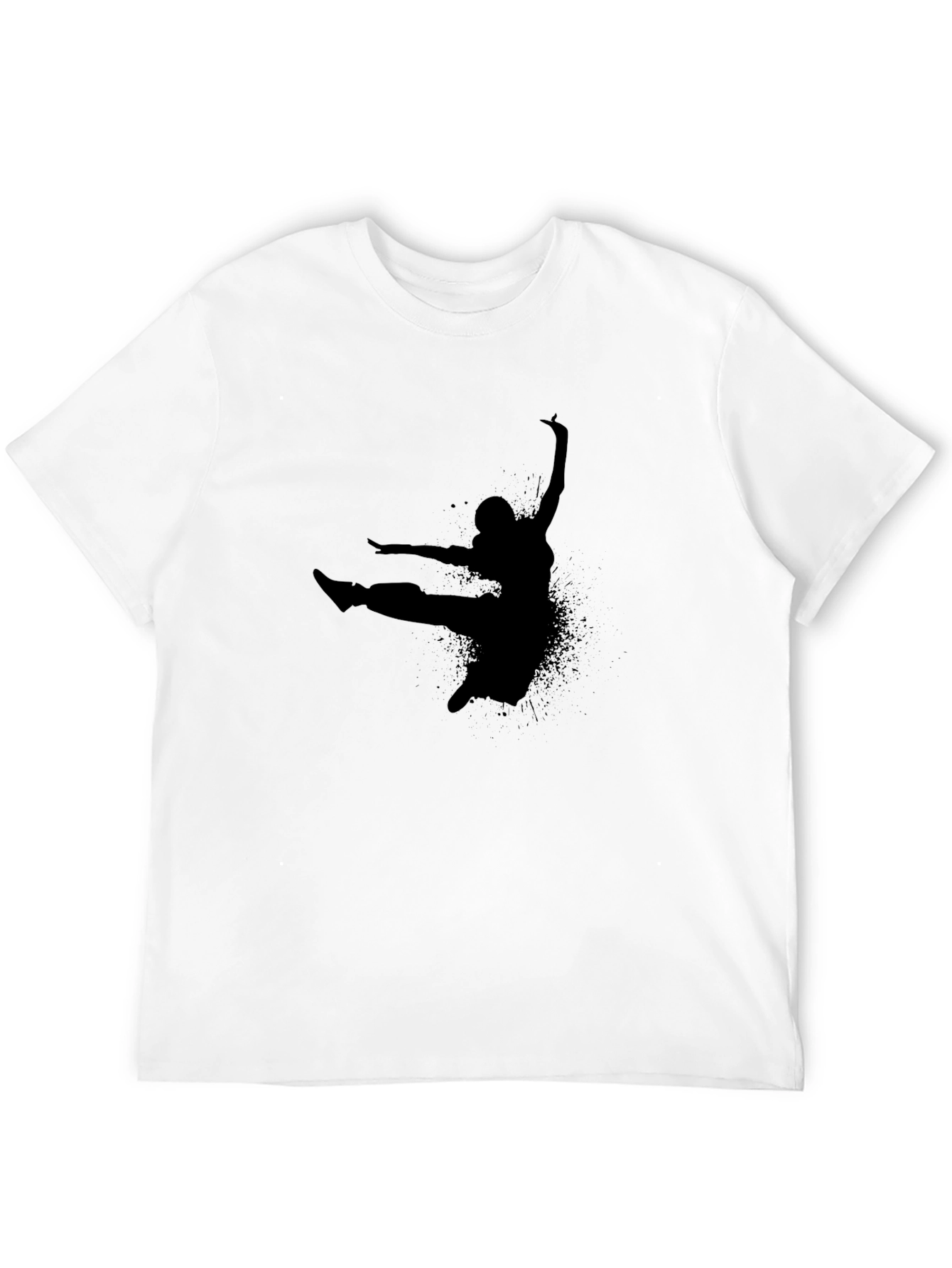 Black T-Shirt with Dancer Silhouette Graphic