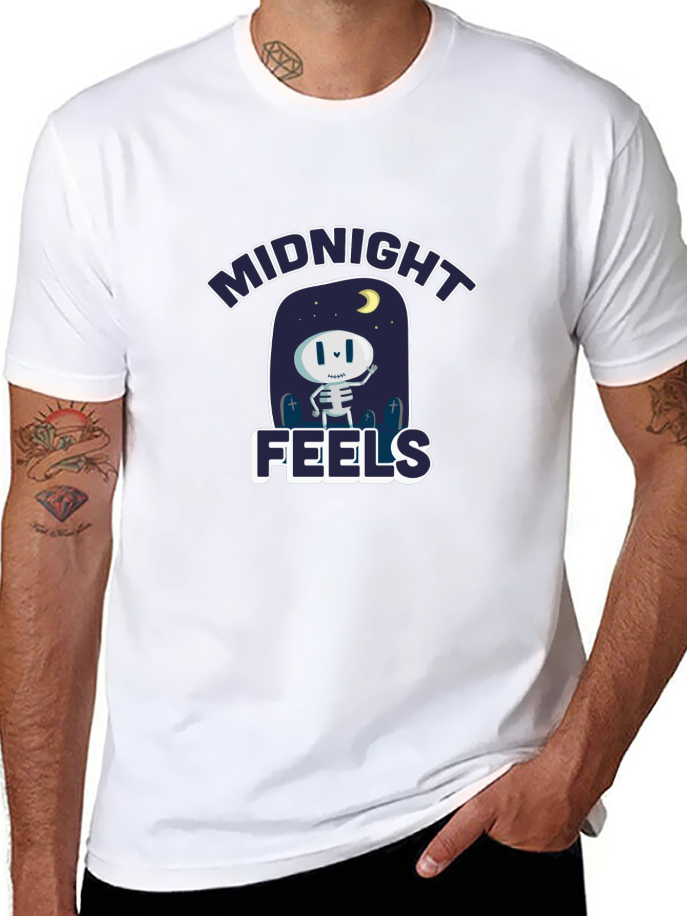 Midnight Feels Black Graphic Tee