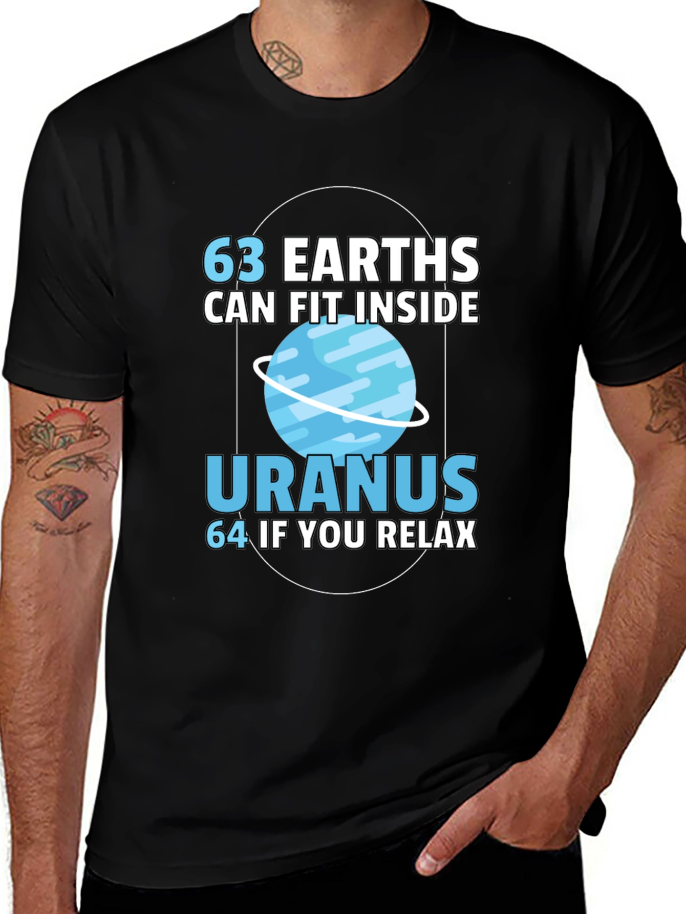 63 Earths in Uranus Funny Graphic T-Shirt