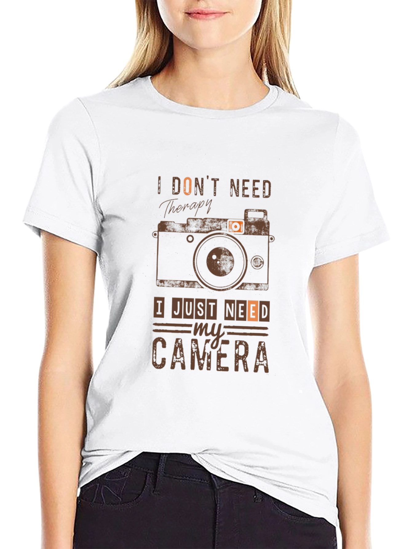 I Dont Need Therapy Camera Graphic Tee