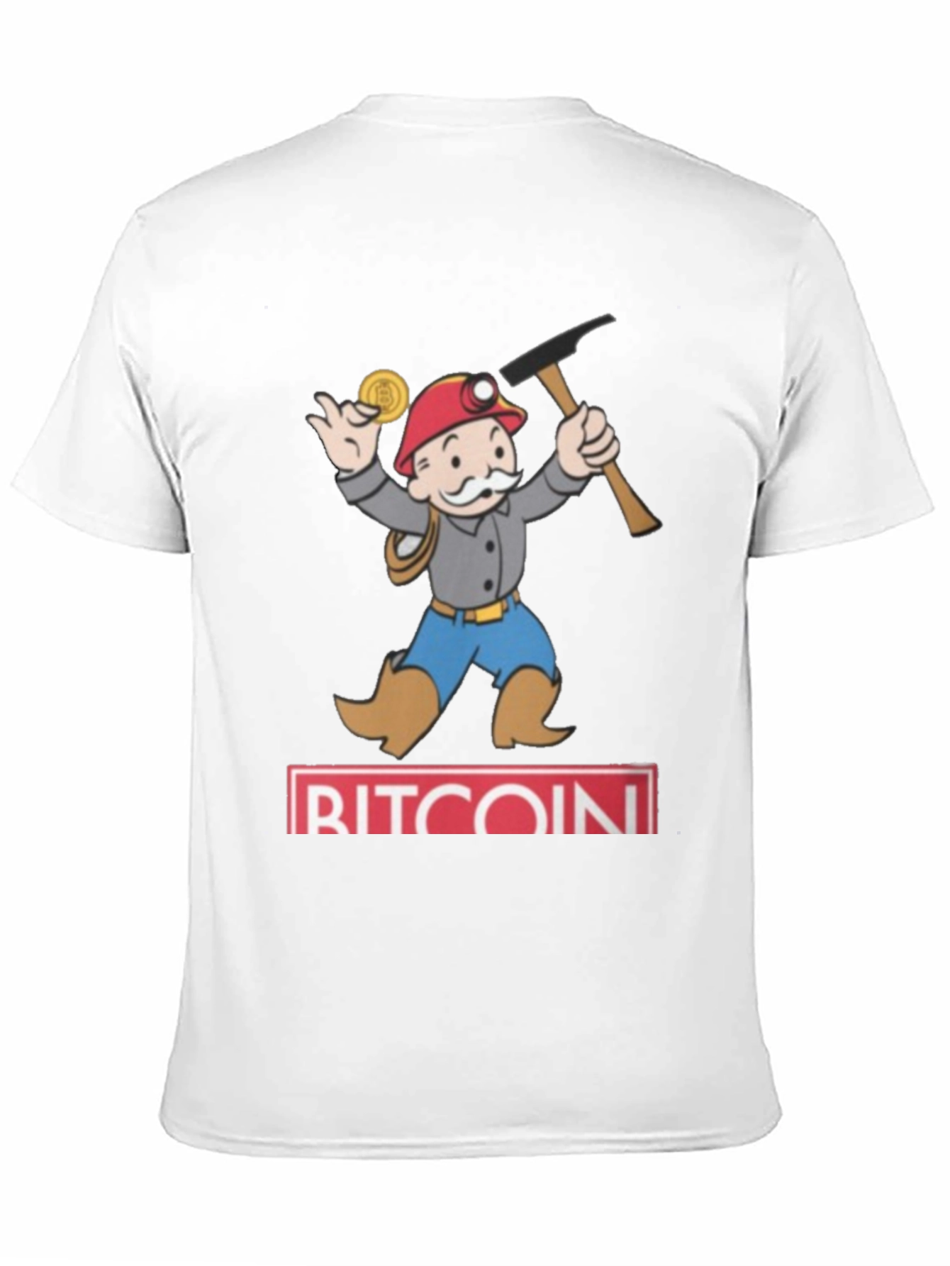 Bitcoin Miner Cartoon T-Shirt - Black Cotton Blend