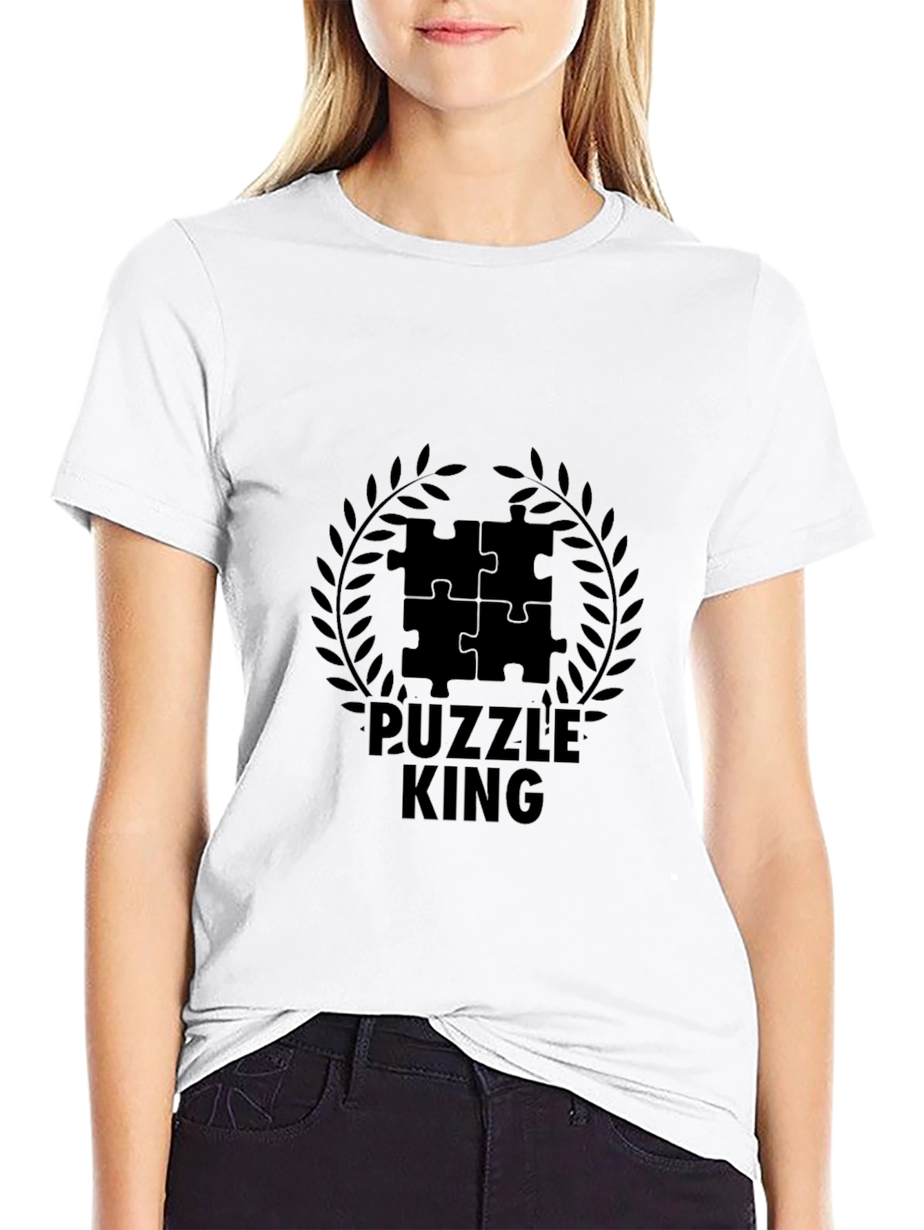 Puzzle King Black Graphic Tee