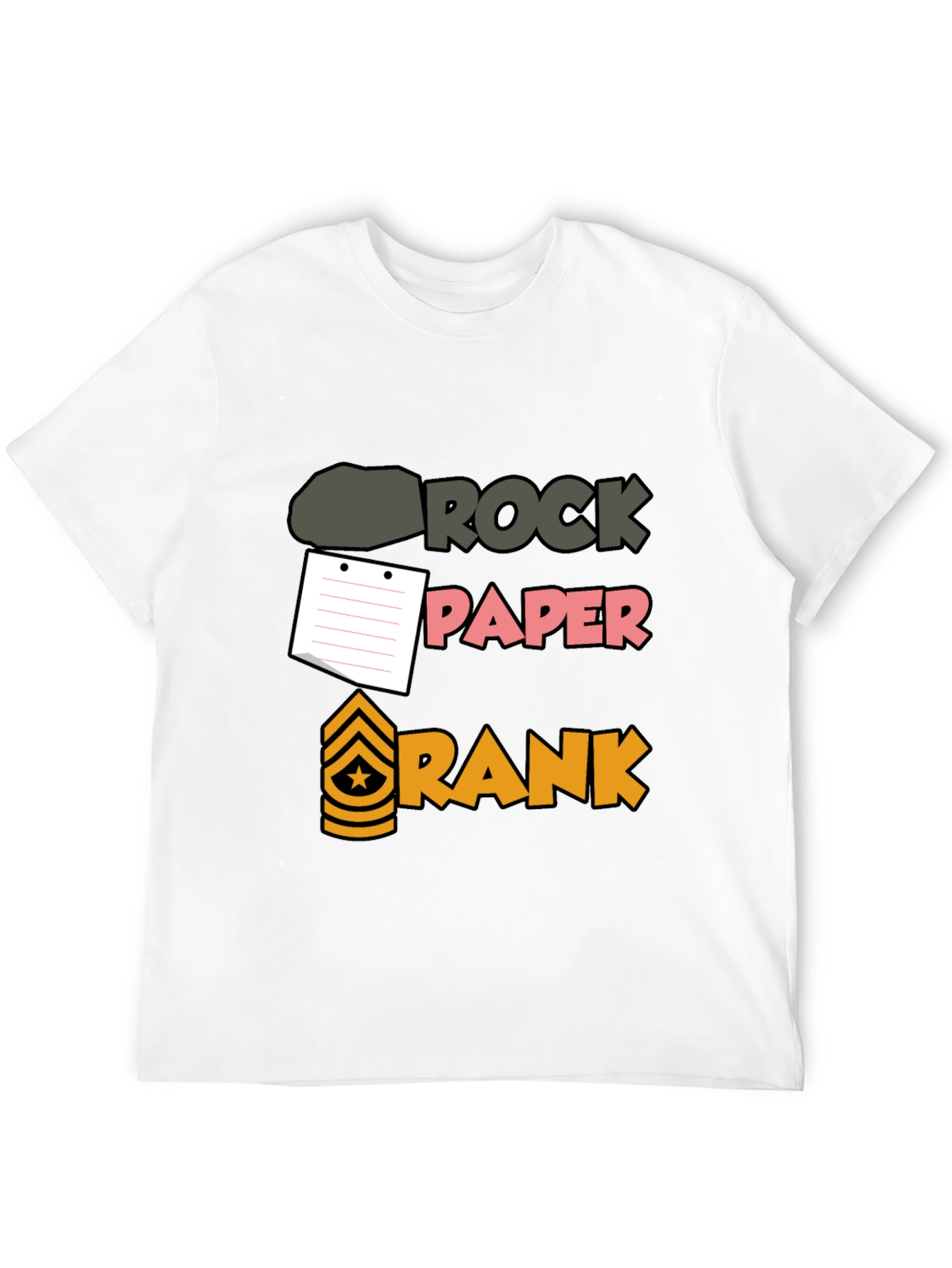 Rock Paper Rank Funny T-Shirt