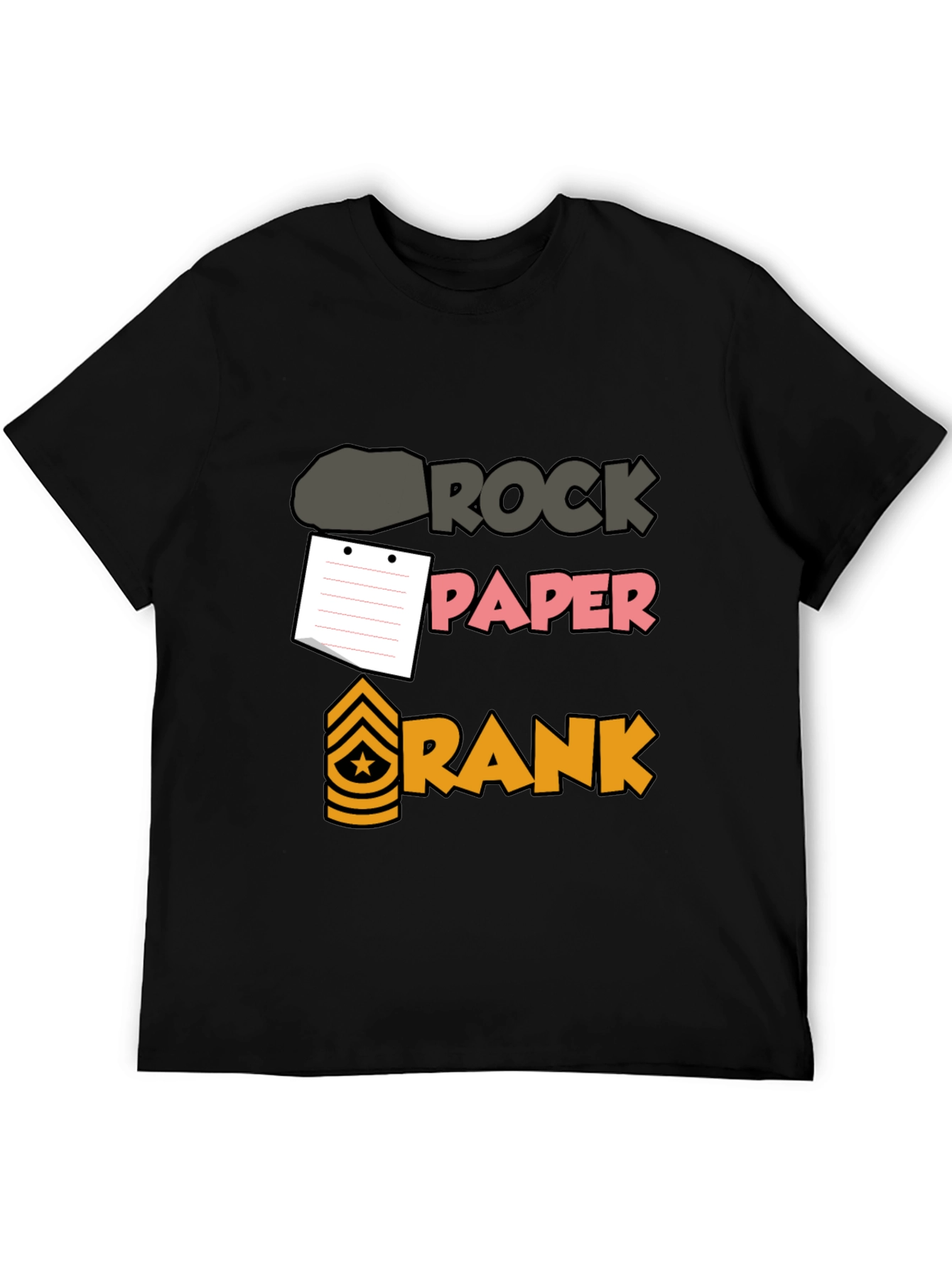 Rock Paper Rank Funny T-Shirt