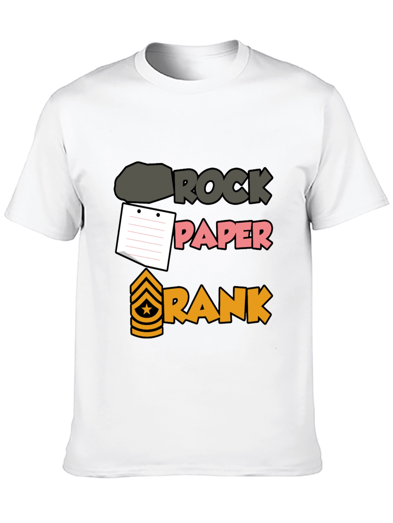 Rock Paper Rank Funny T-Shirt