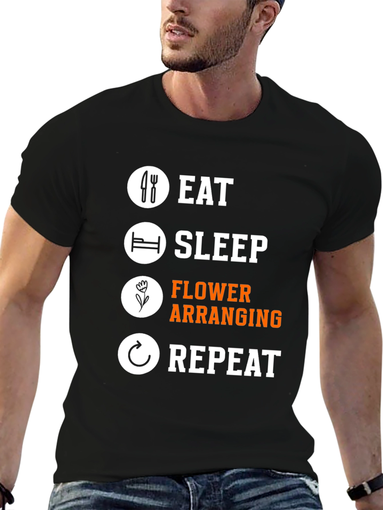Eat Sleep Flower Arranging Repeat T-Shirt