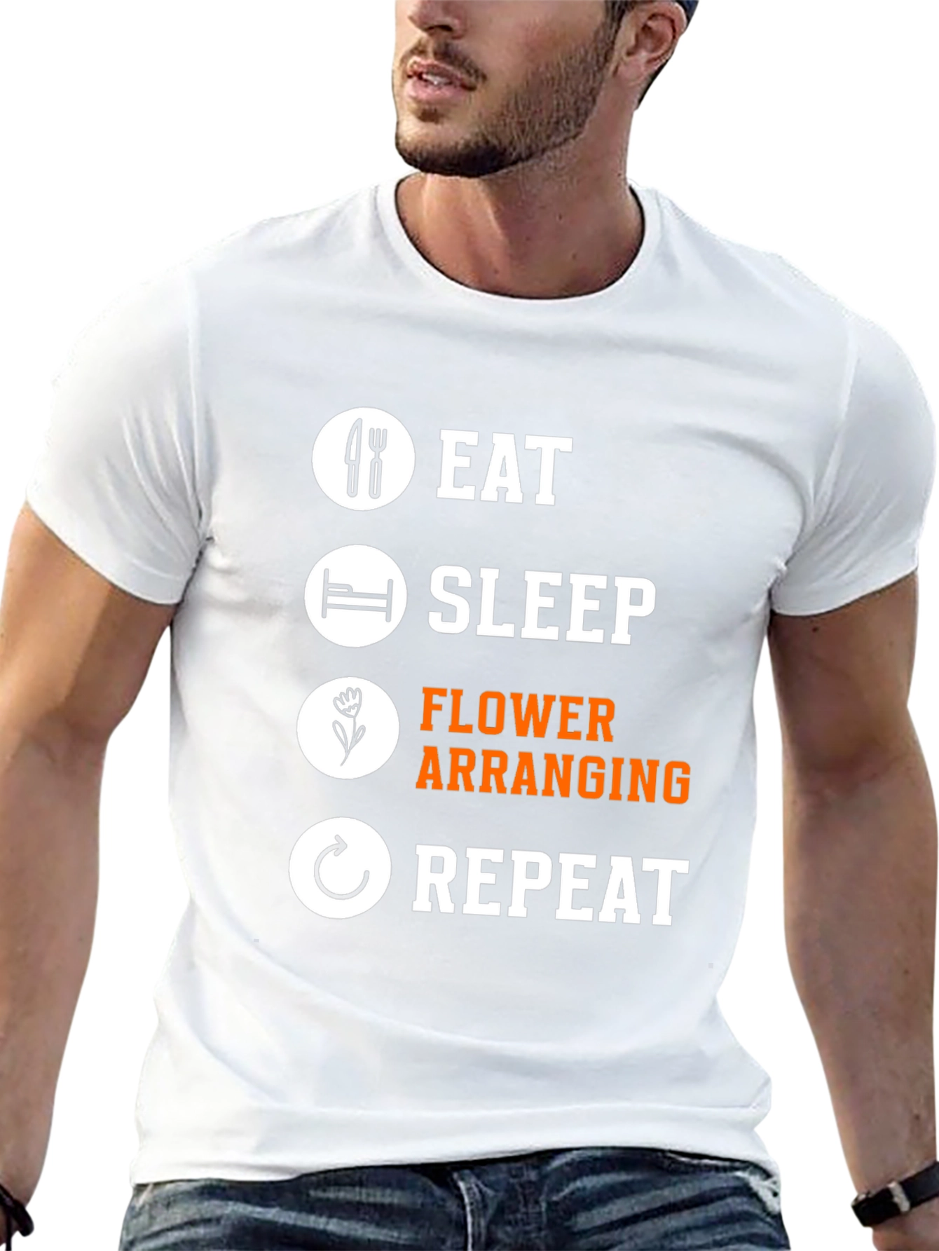 Eat Sleep Flower Arranging Repeat T-Shirt