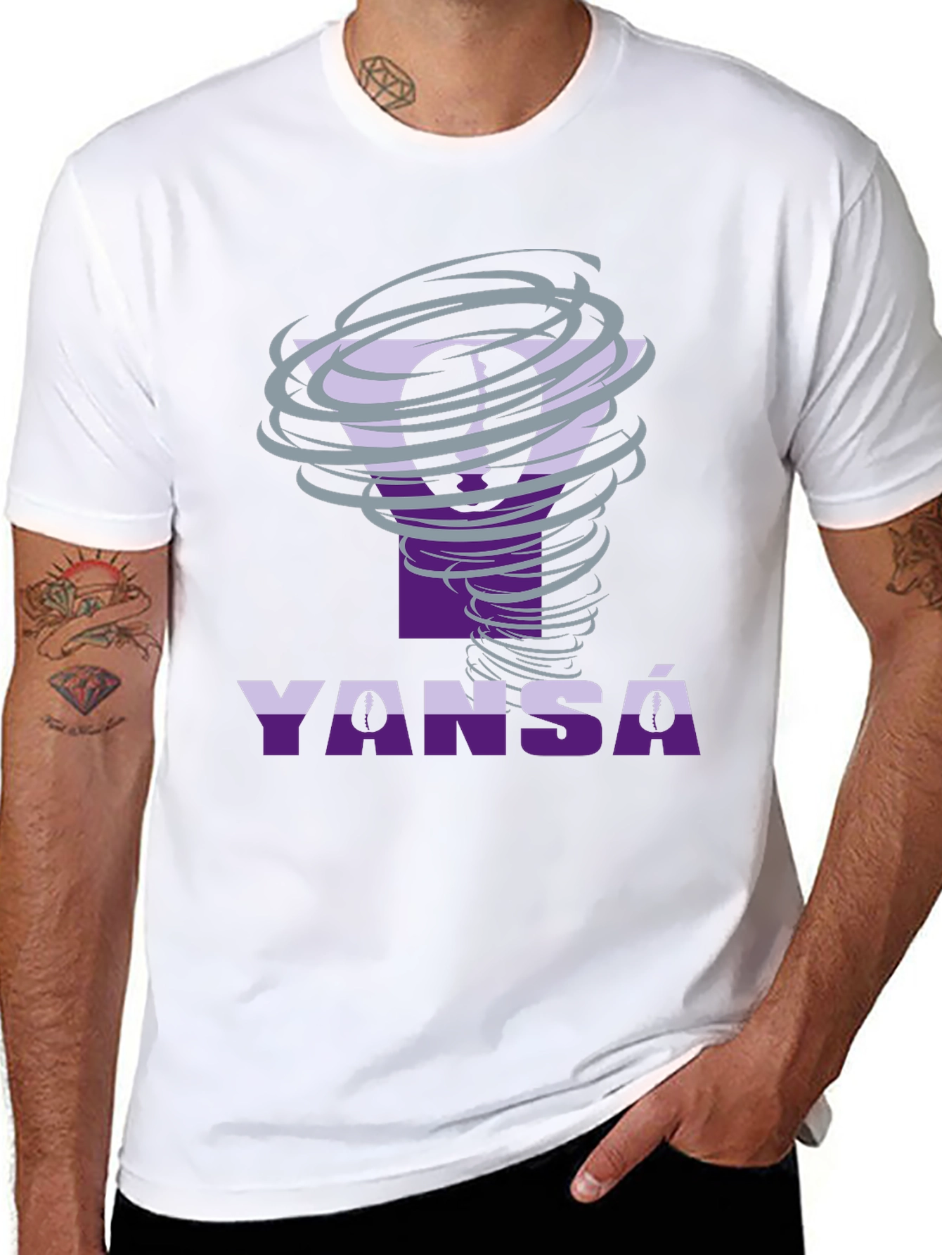 Yansa Tornado Graphic Tee - Unique Design