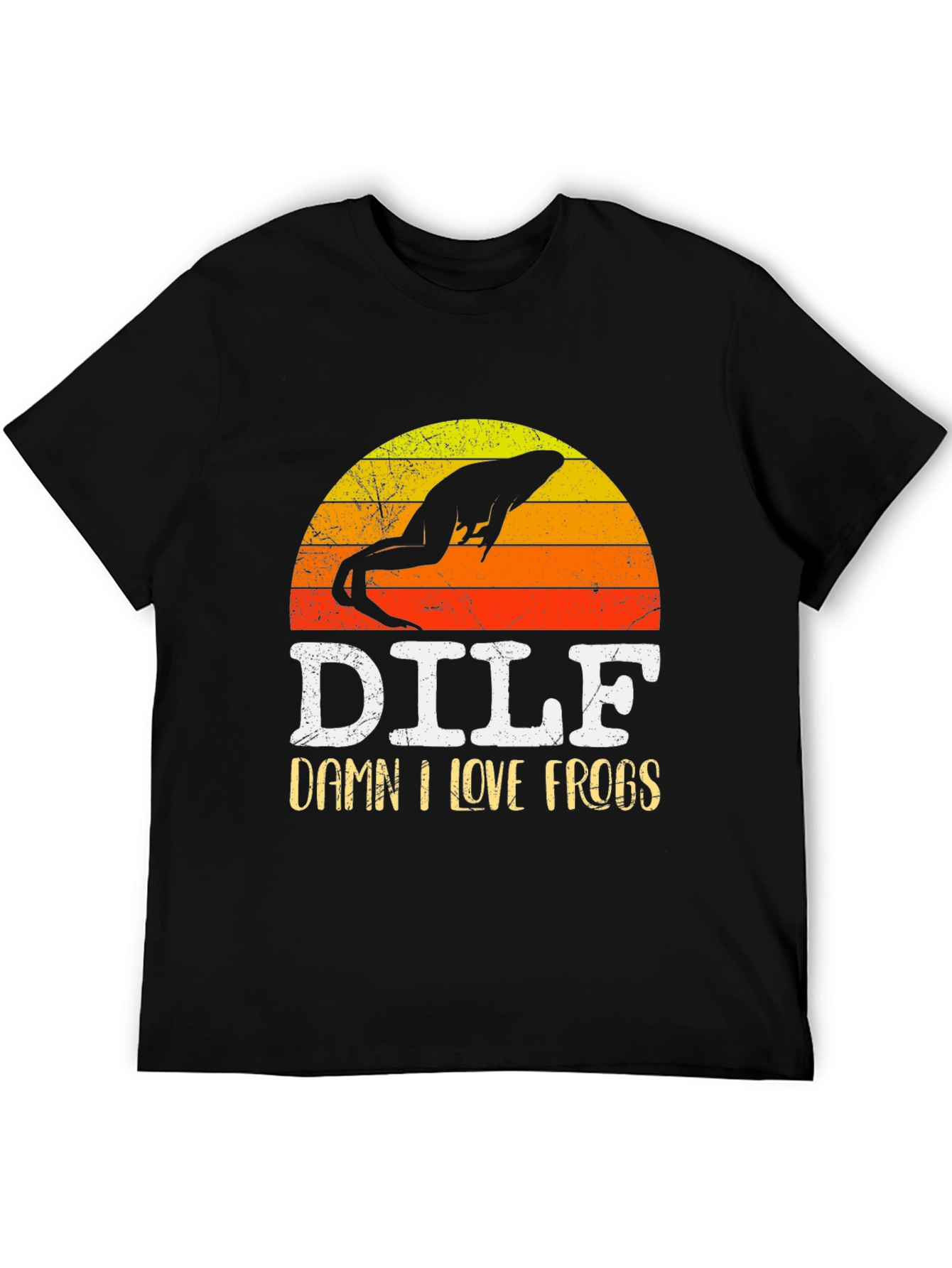 DILF Damn I Love Frogs Graphic Tee Shirt