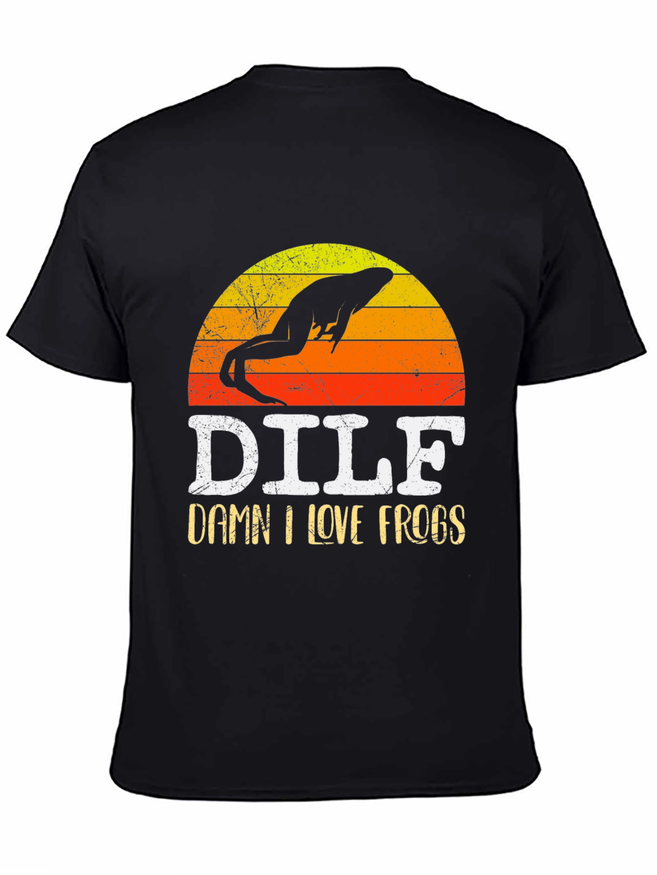 DILF Damn I Love Frogs Graphic Tee Shirt