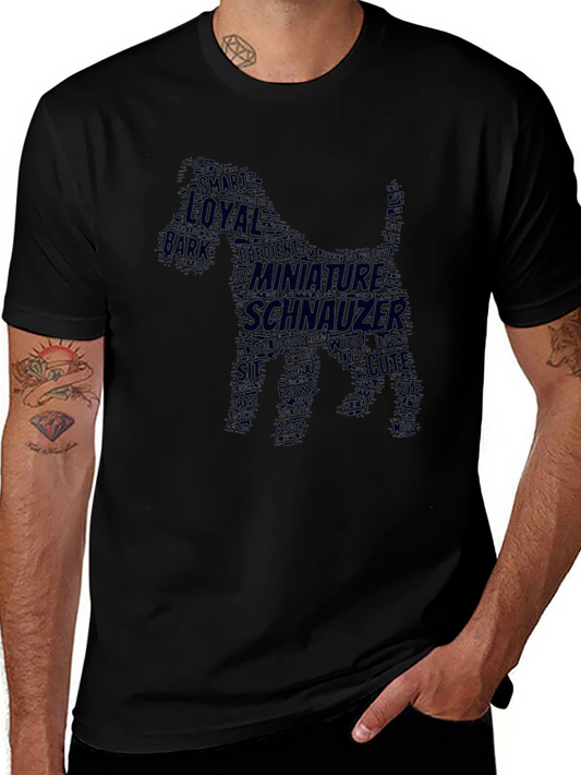 Miniature Schnauzer Word Art T-Shirt - Dog Lover Tee