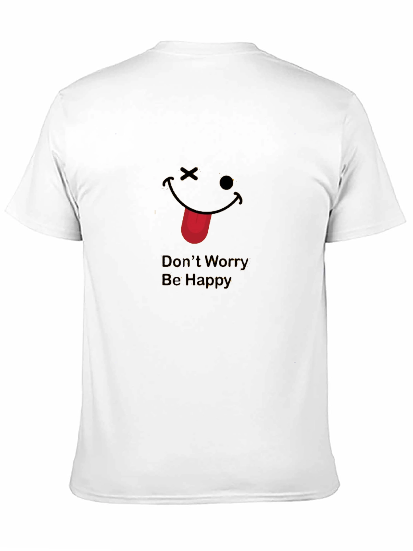 Dont Worry Be Happy Graphic Black T-Shirt