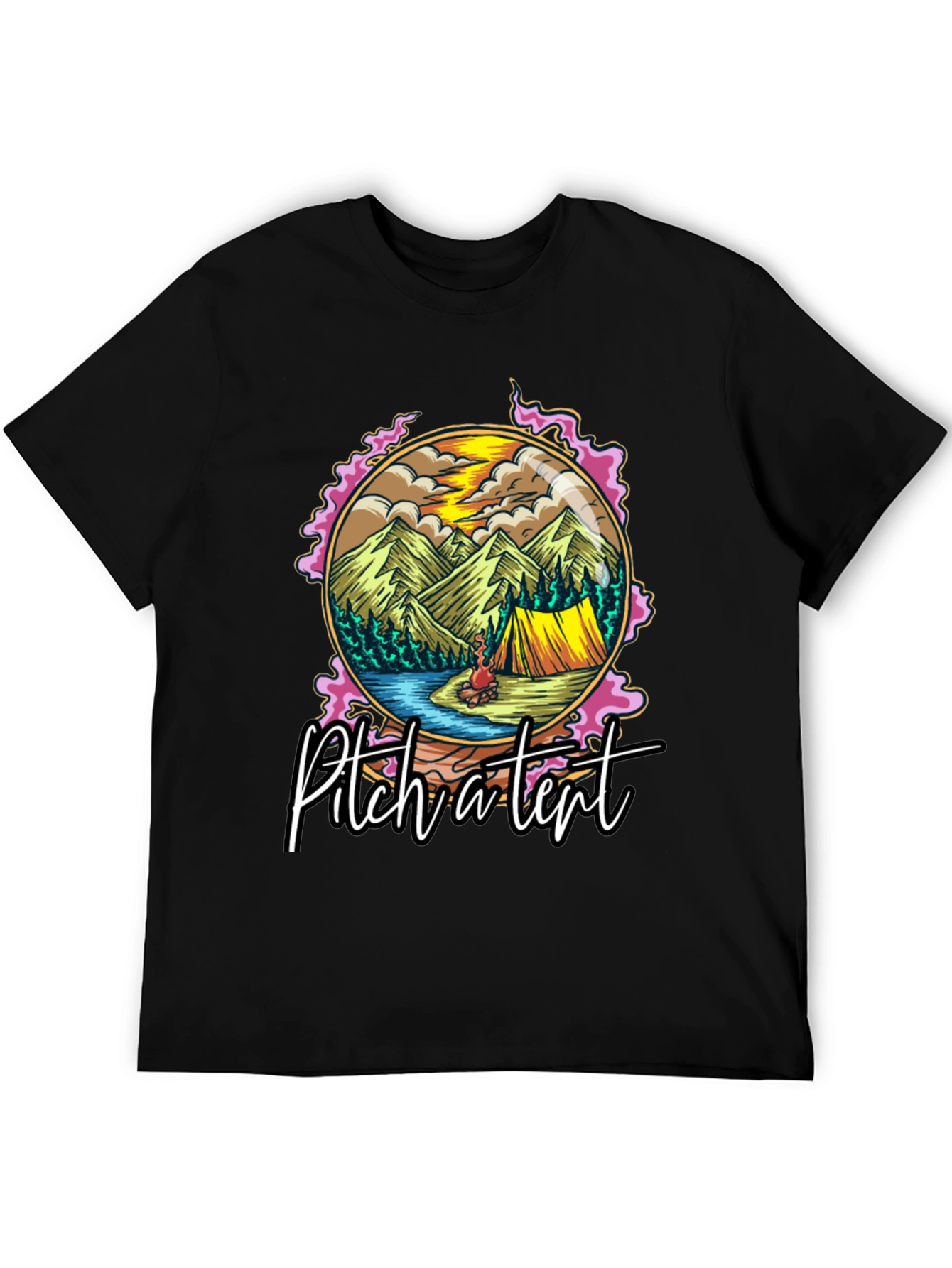 Pitch a Tent Graphic Tee - Camping Adventure T-Shirt