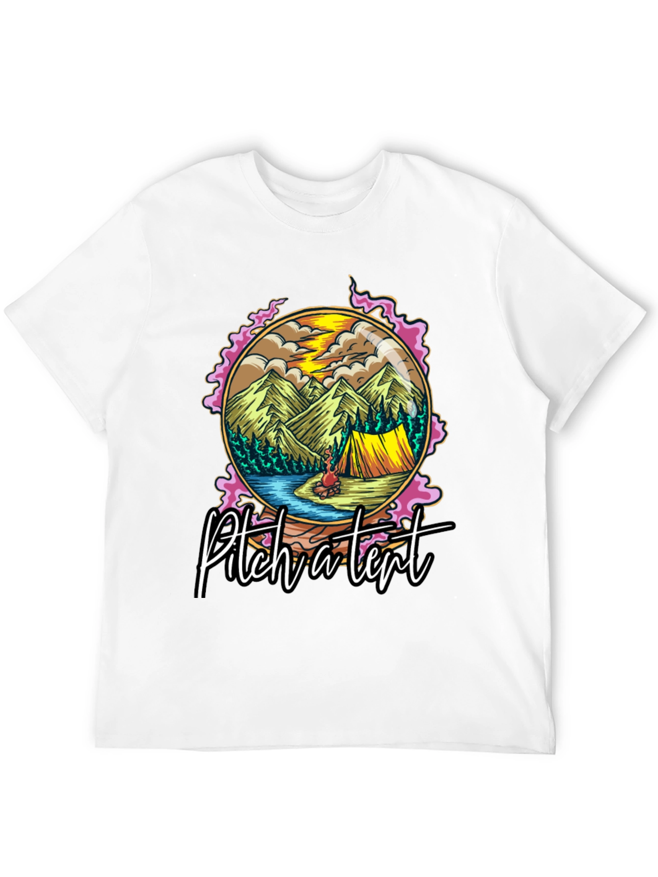 Pitch a Tent Graphic Tee - Camping Adventure T-Shirt