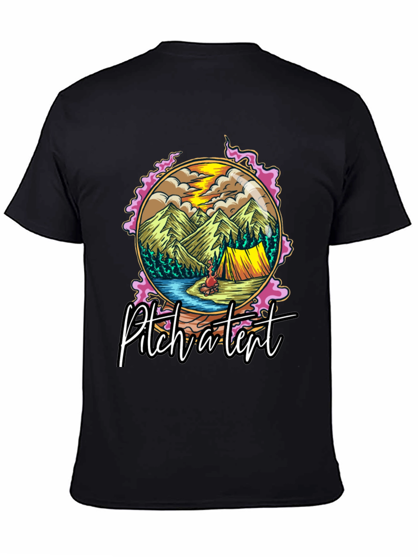 Pitch a Tent Graphic Tee - Camping Adventure T-Shirt