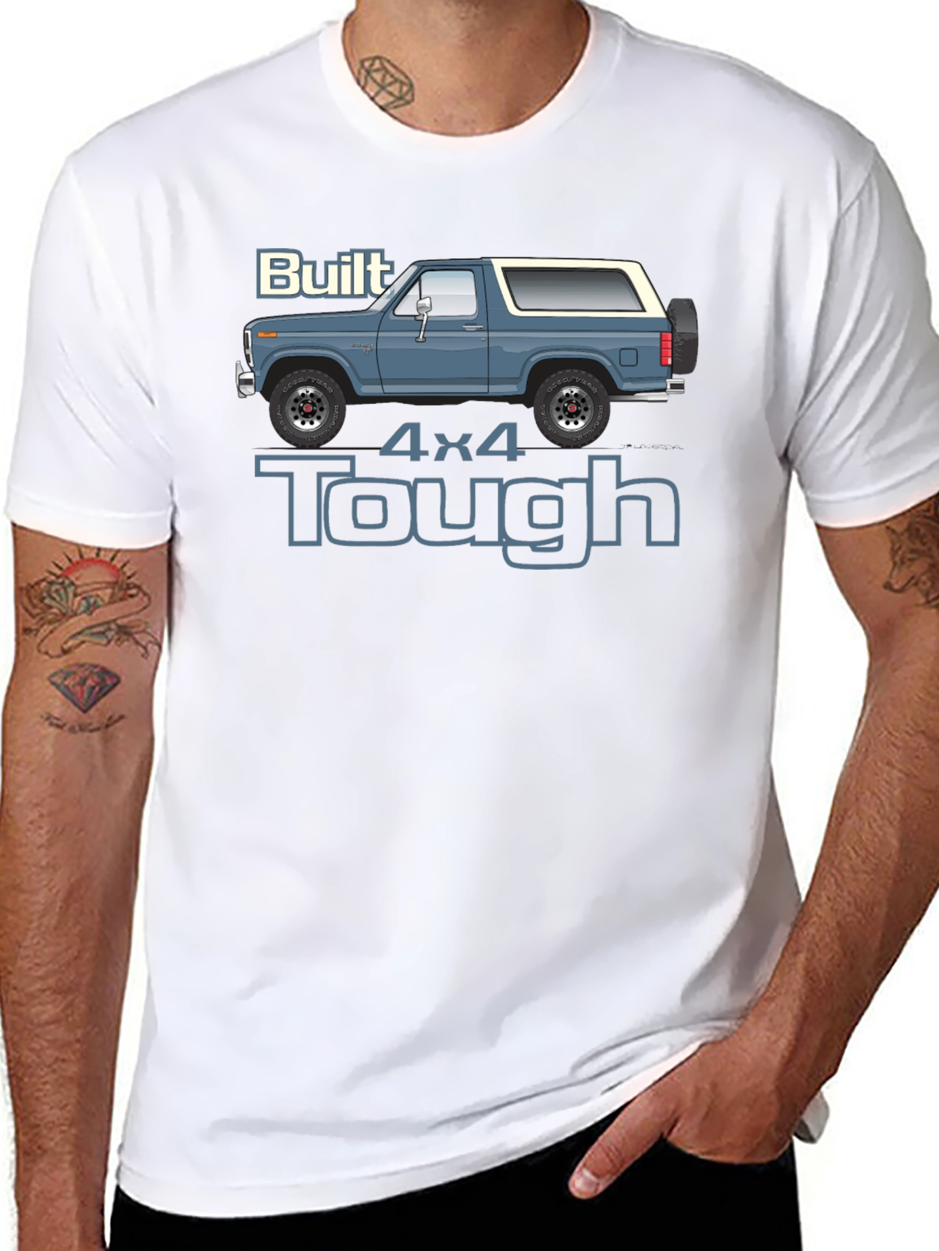 Built 4x4 Tough Graphic Tee - Bronco Truck Shirt