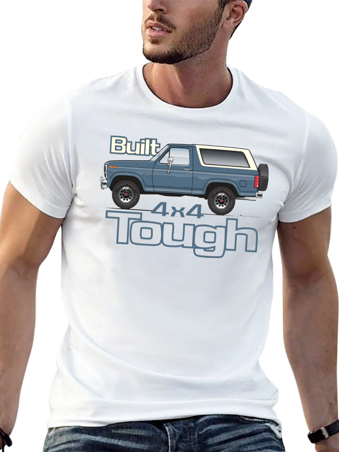 Built 4x4 Tough Graphic Tee - Bronco Truck Shirt