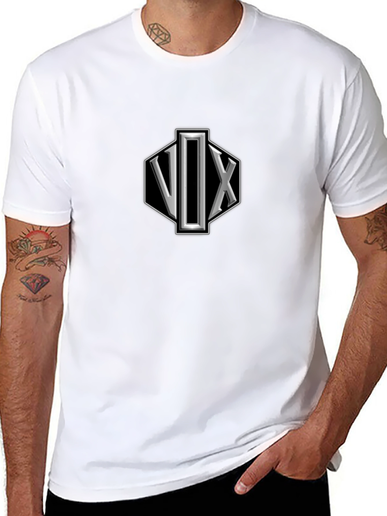 Vox Hexagon Logo Graphic T-Shirt - Black