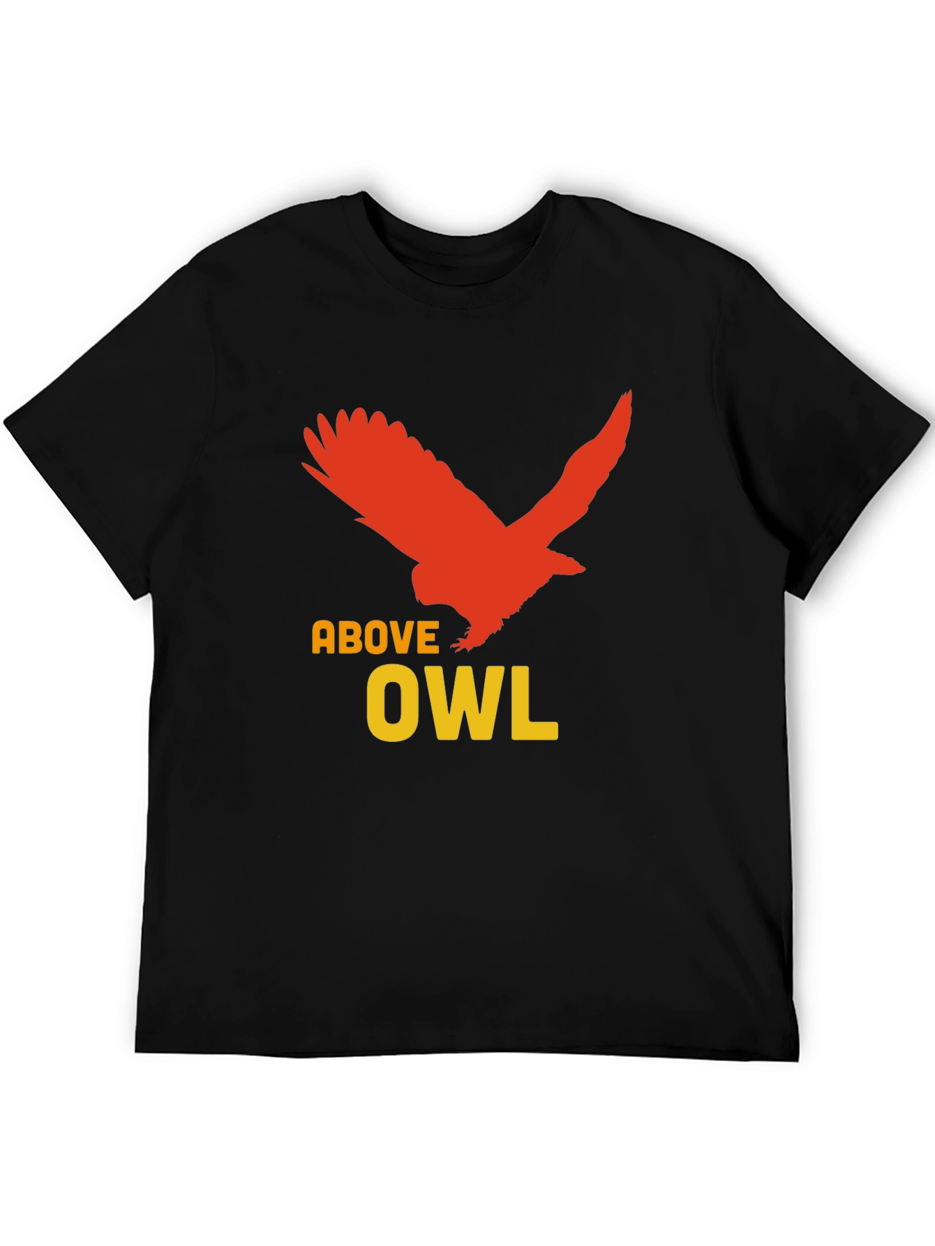 Above Owl Graphic Tee - Unique Bird Design