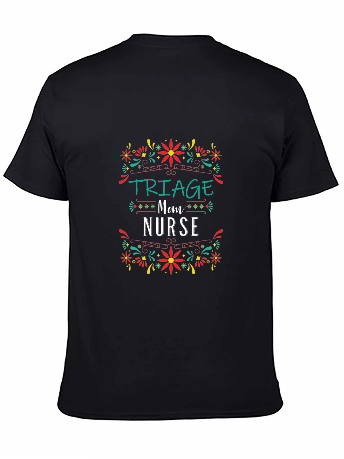 Triage Mom Nurse Graphic Tee - Black