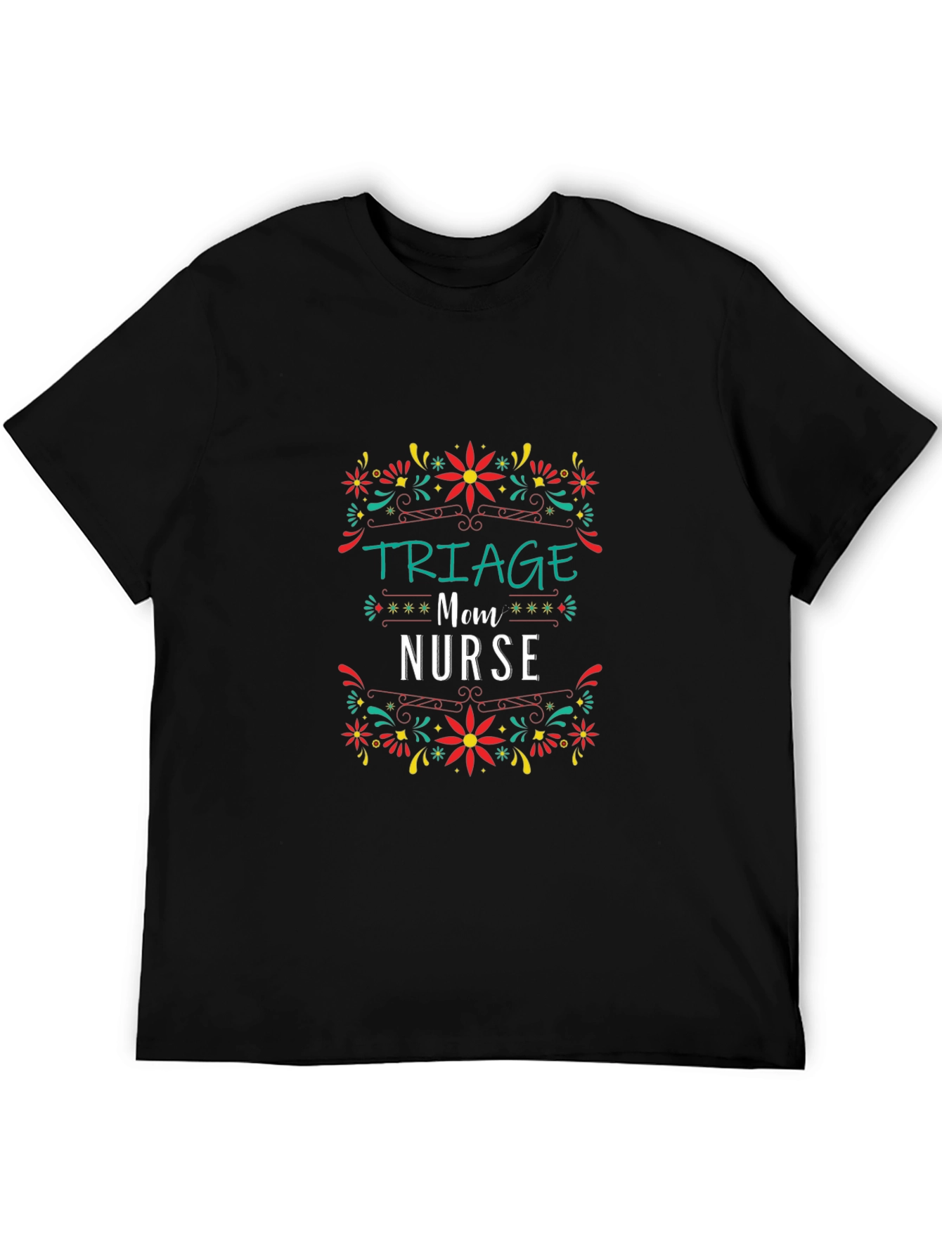 Triage Mom Nurse Graphic Tee - Black