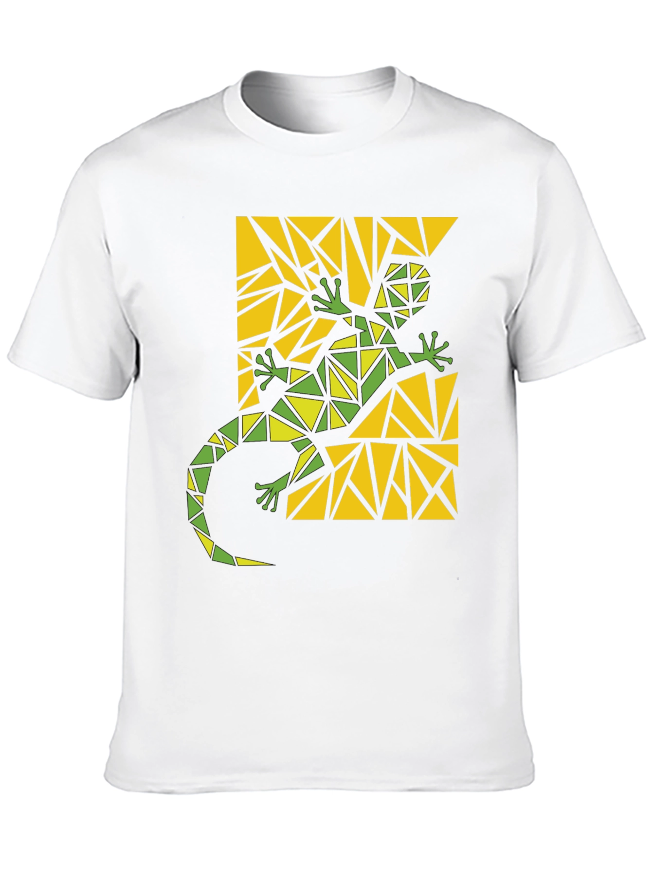 Geometric Lizard Graphic Tee - Modern Art T-Shirt