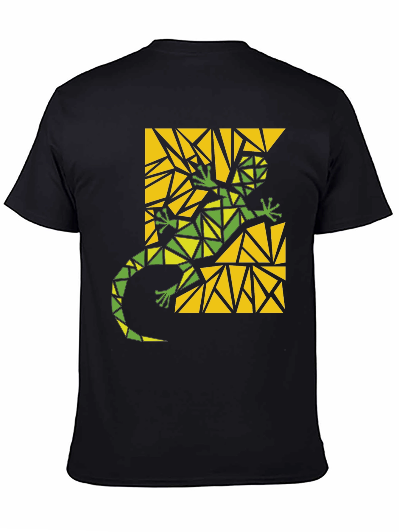 Geometric Lizard Graphic Tee - Modern Art T-Shirt
