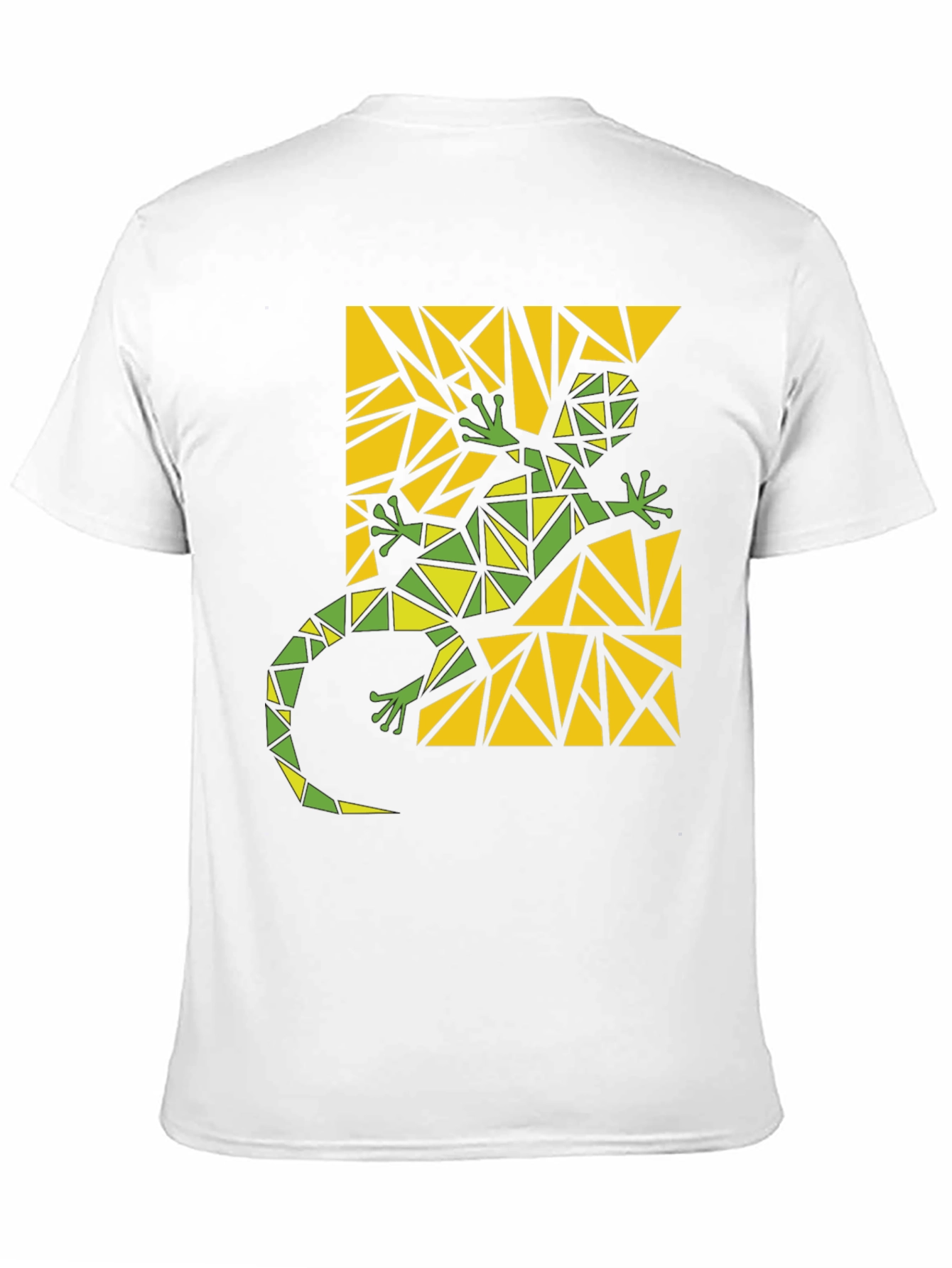 Geometric Lizard Graphic Tee - Modern Art T-Shirt