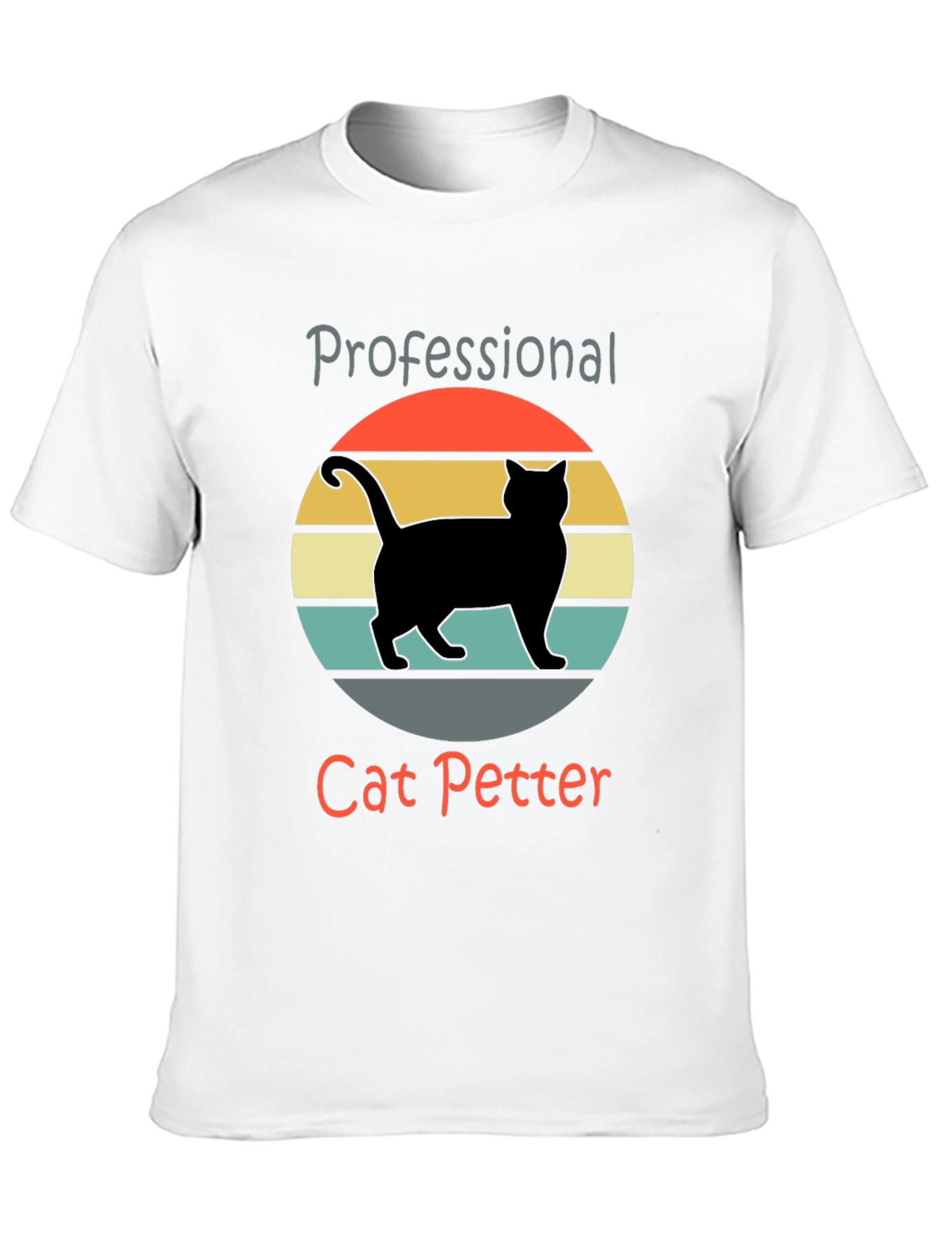 Professional Cat Petter T-Shirt Retro Graphic