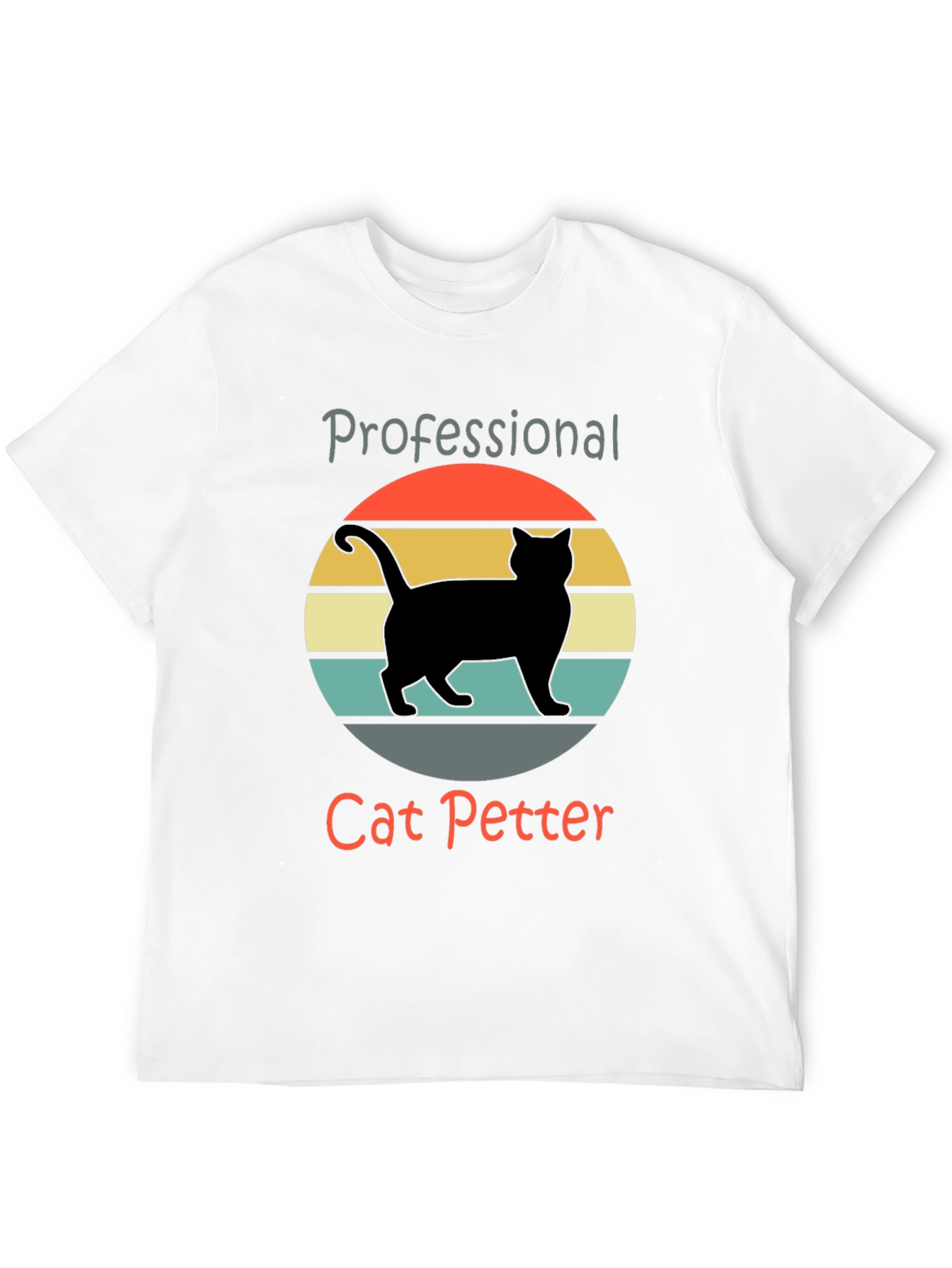 Professional Cat Petter T-Shirt Retro Graphic