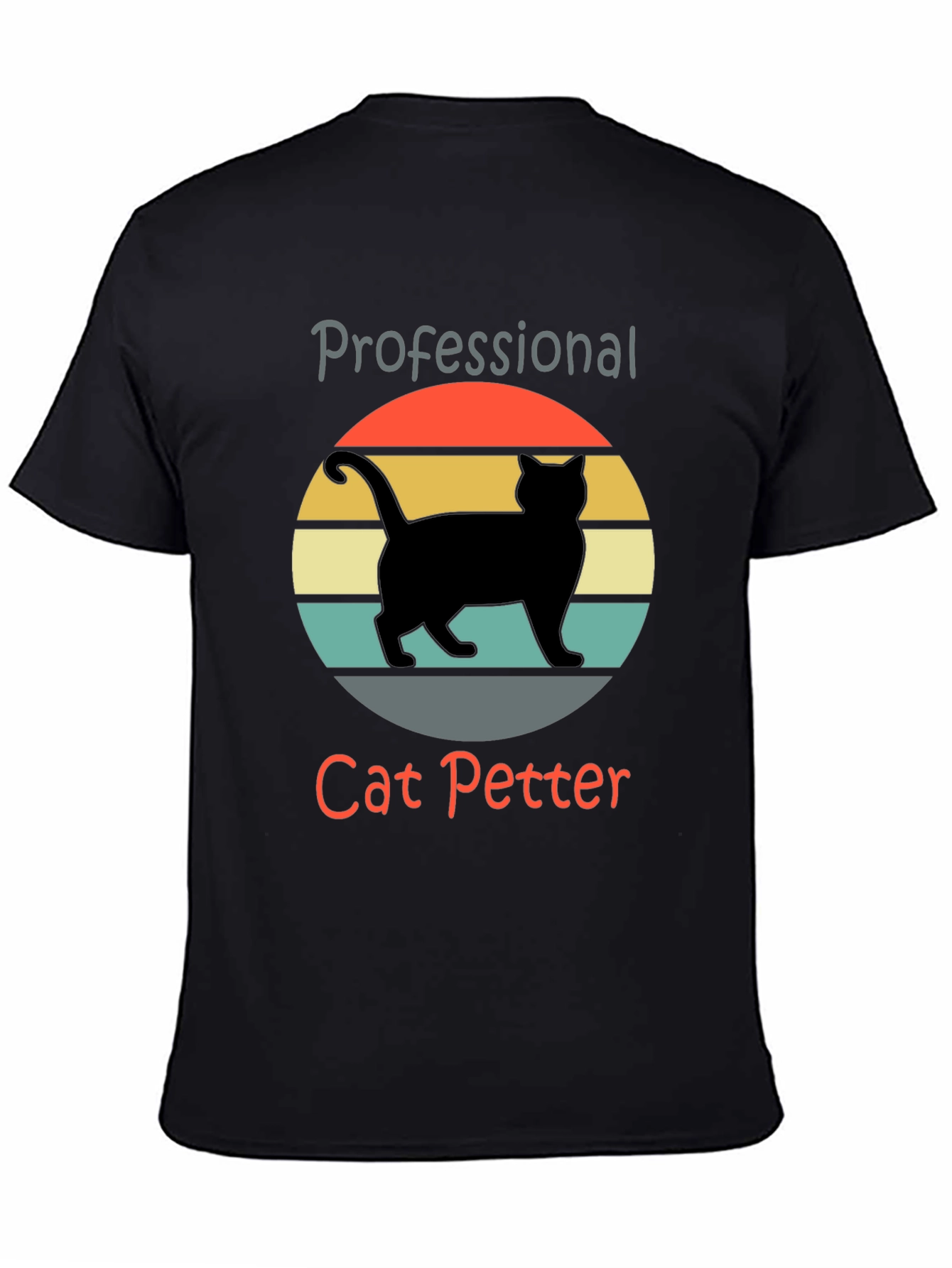 Professional Cat Petter T-Shirt Retro Graphic