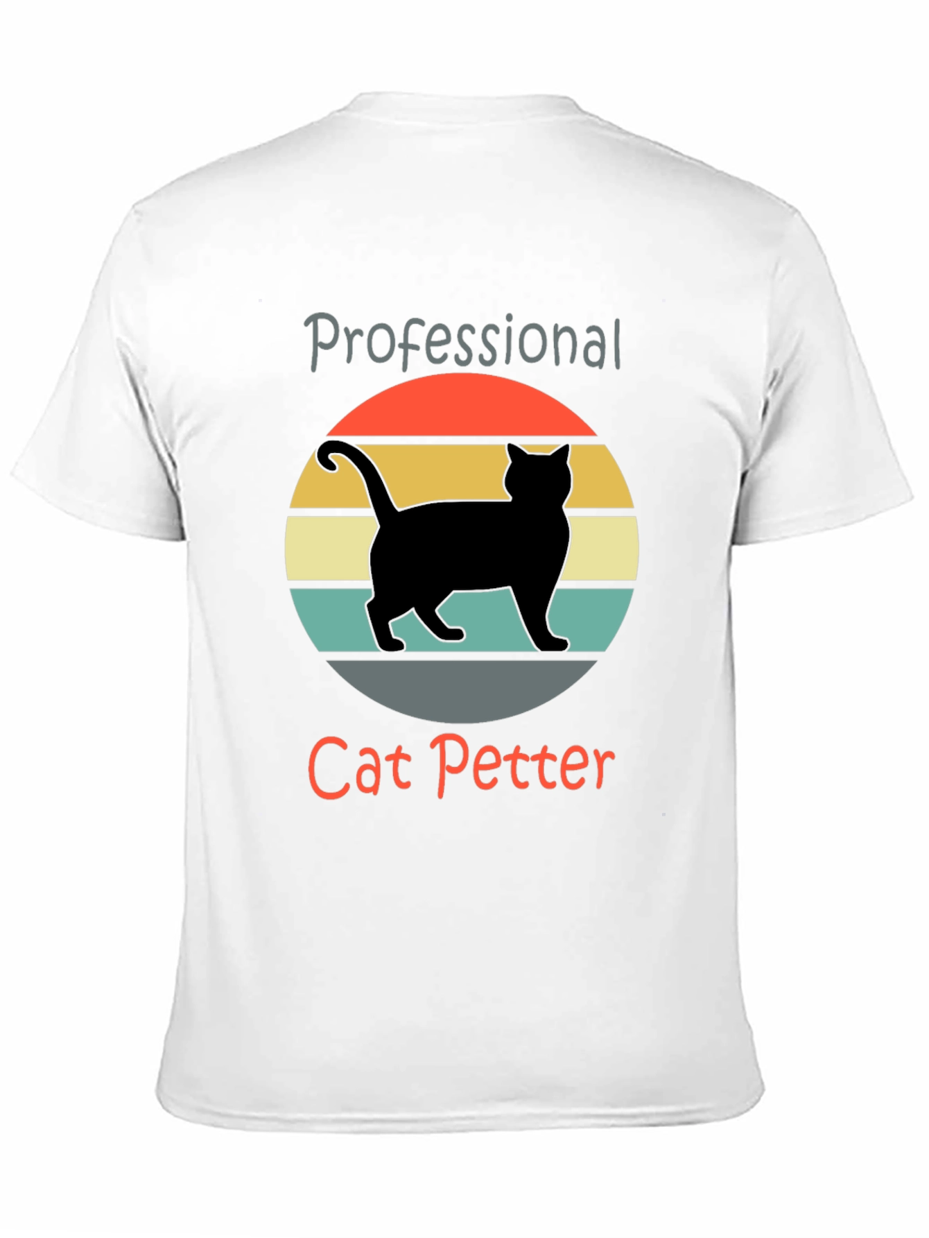 Professional Cat Petter T-Shirt Retro Graphic