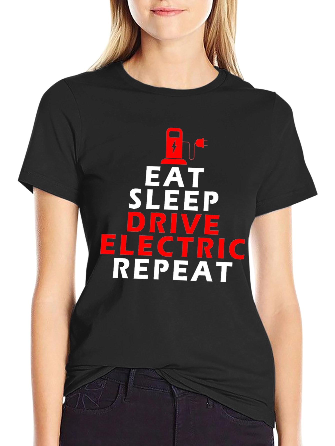 Eat Sleep Drive Electric Repeat T-Shirt